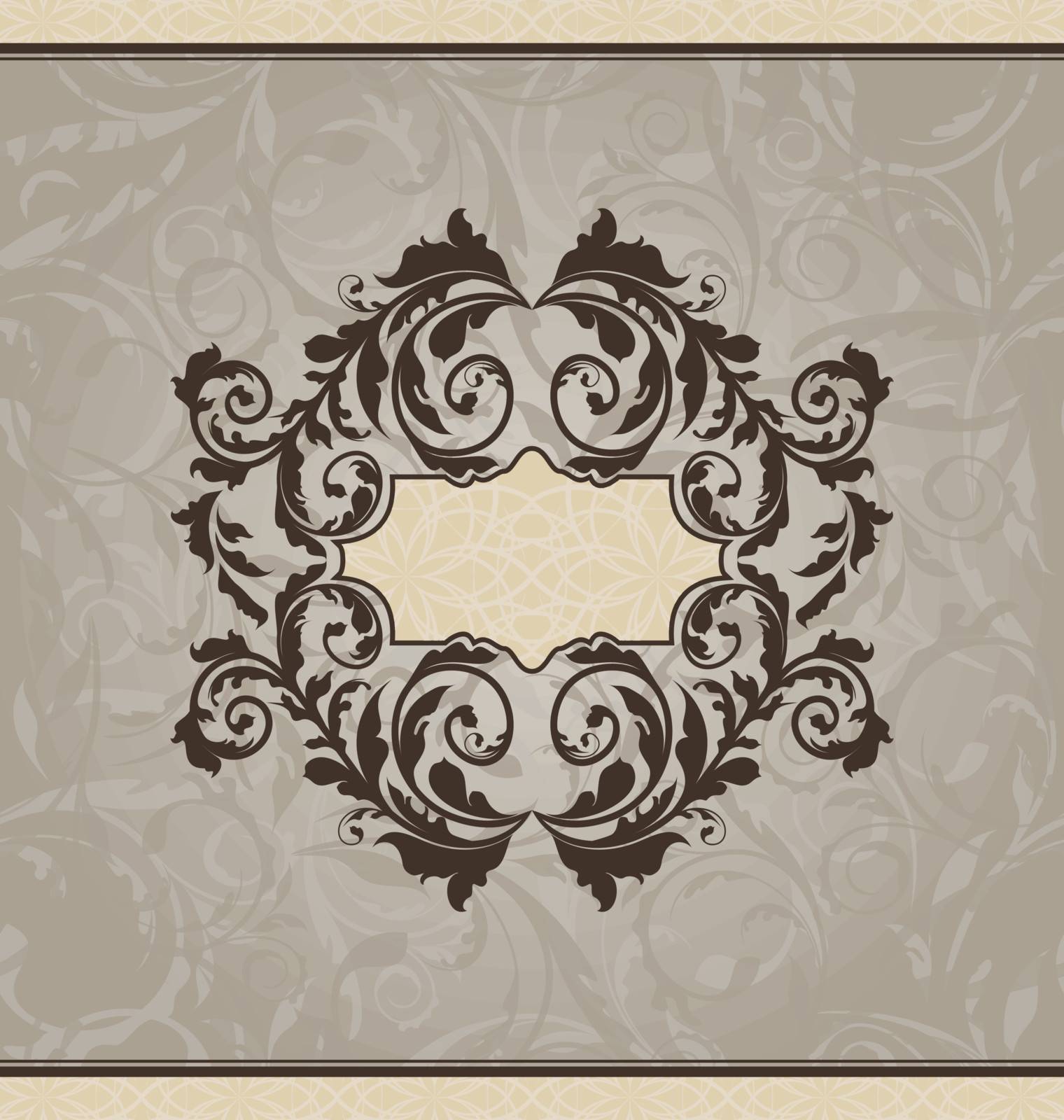 Illustration revival ornamental card or invitation - vector