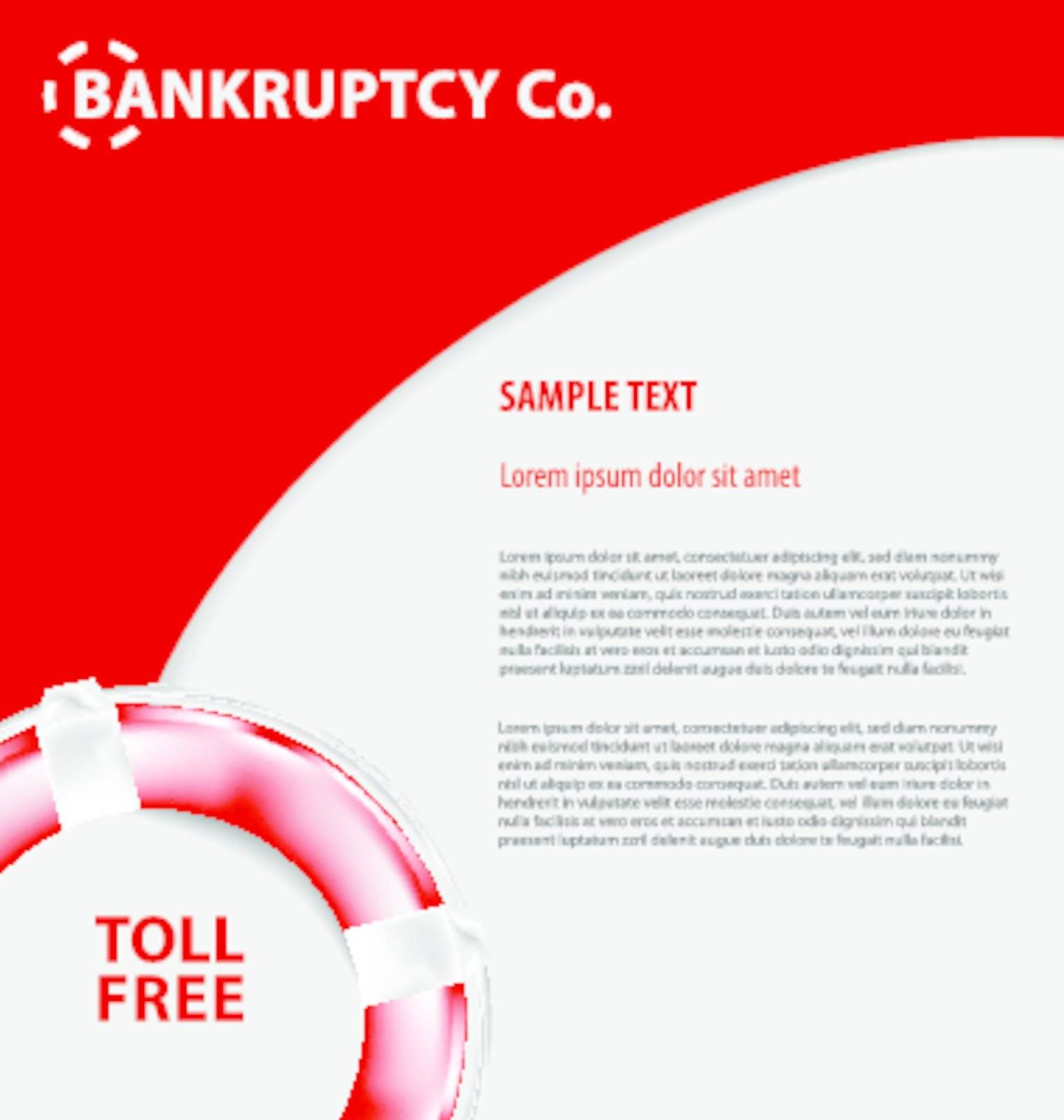 Corporate empty leaflet template by Mysteriousman