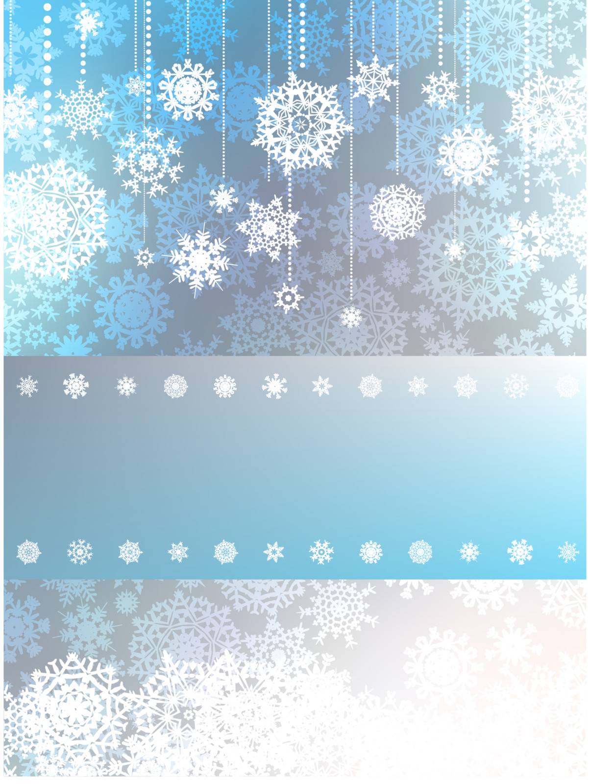 Blue christmas background with snowflake. EPS 8 by Petrov_Vladimir