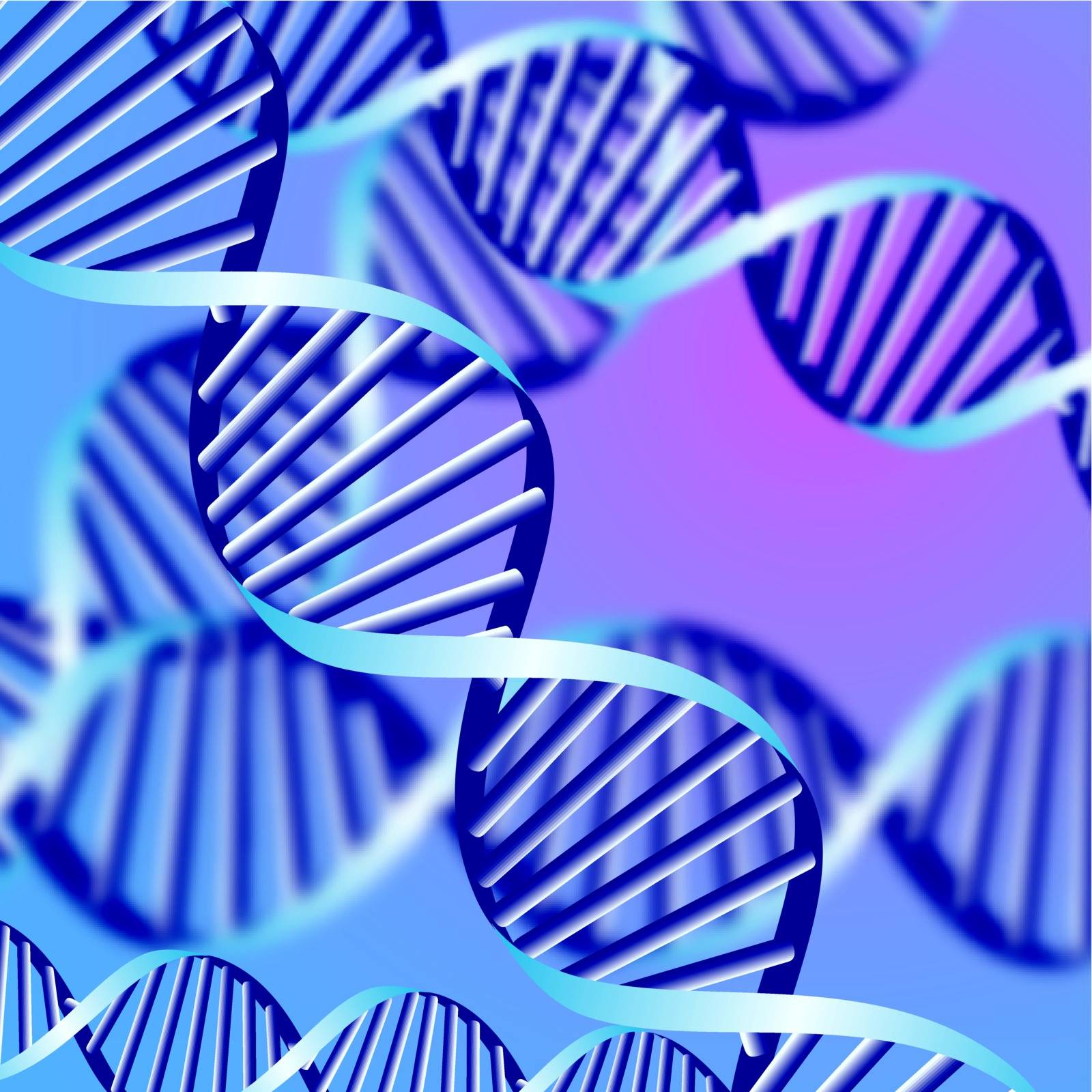 DNA helix, biochemical abstract background with defocused strands, eps10  by svtrotof