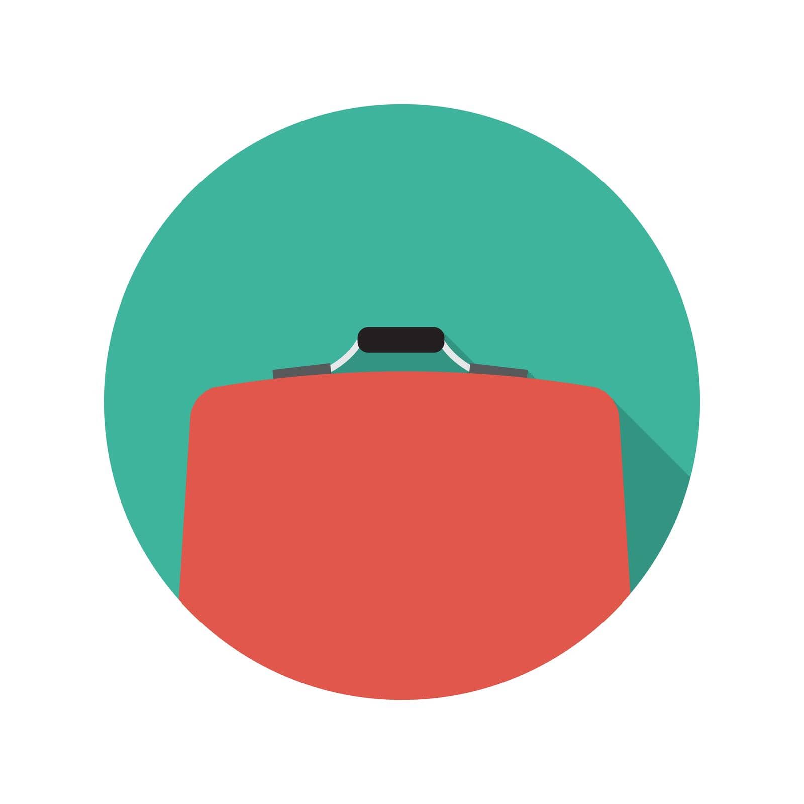 Flat Design Concept Suitcase Vector Illustration With Long Shadow. by yganko