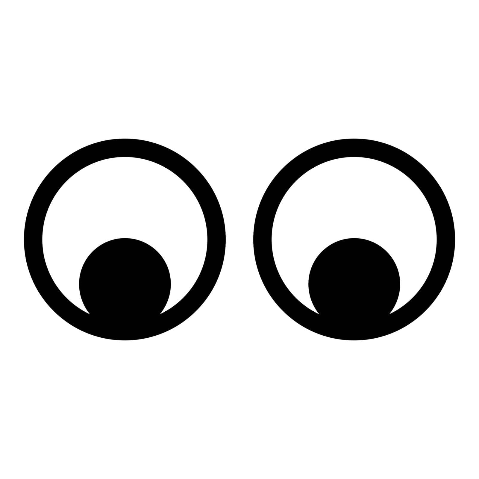 Eyes Look concept Two pairs eye View icon black color vector illustration flat style simple image
