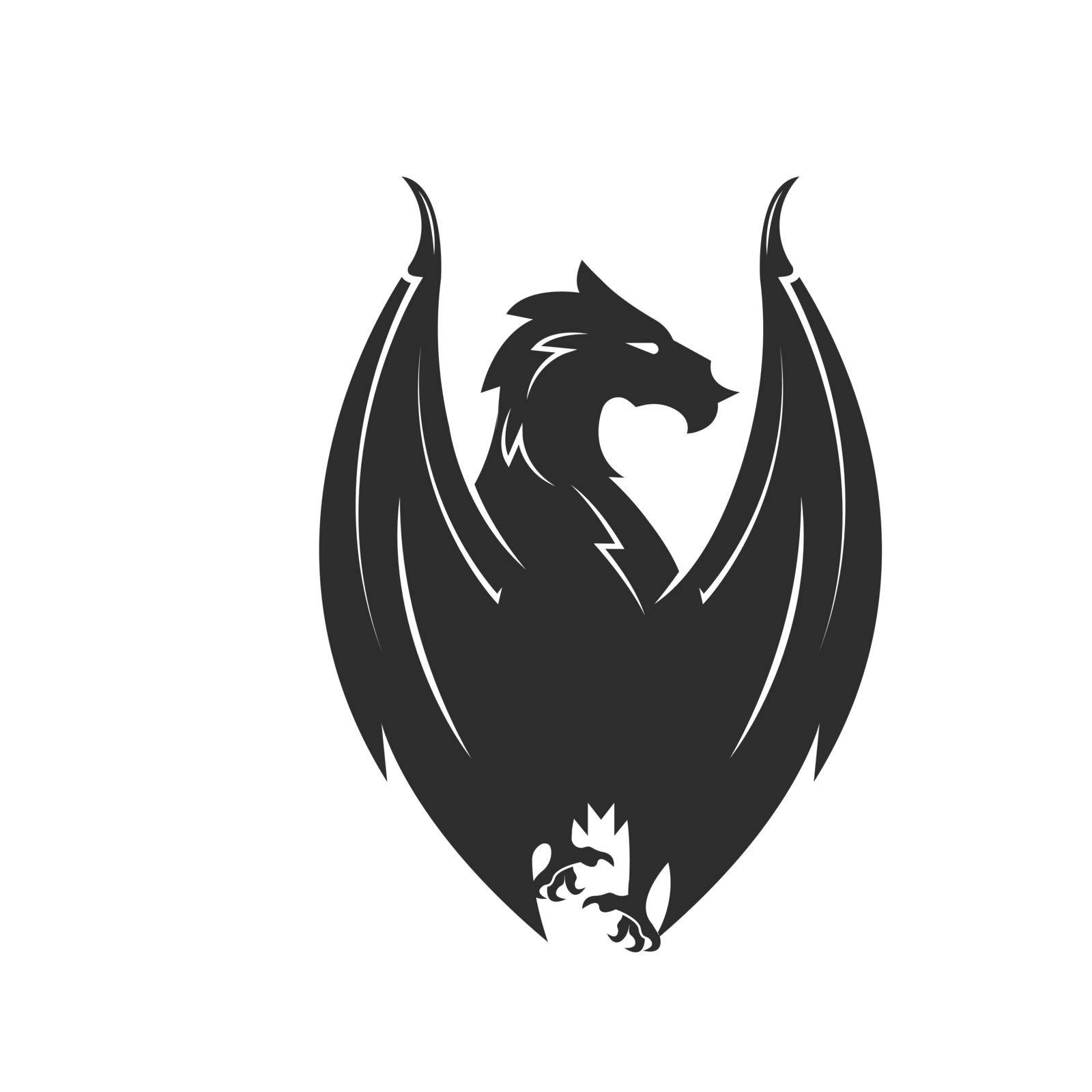 Dragon icon template vector illustration  by idan