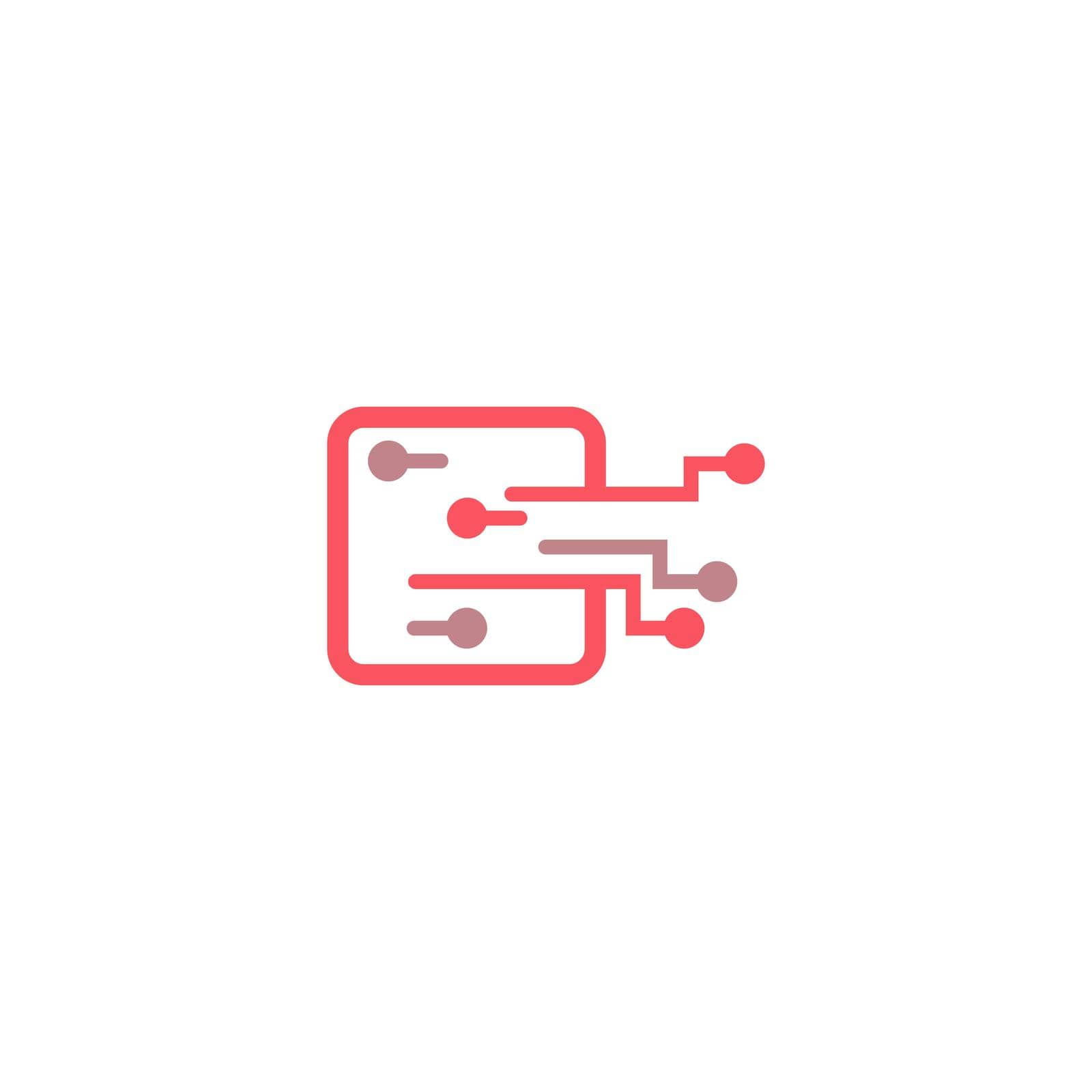 Circuit technology logo icon design vector by bellaxbudhong3