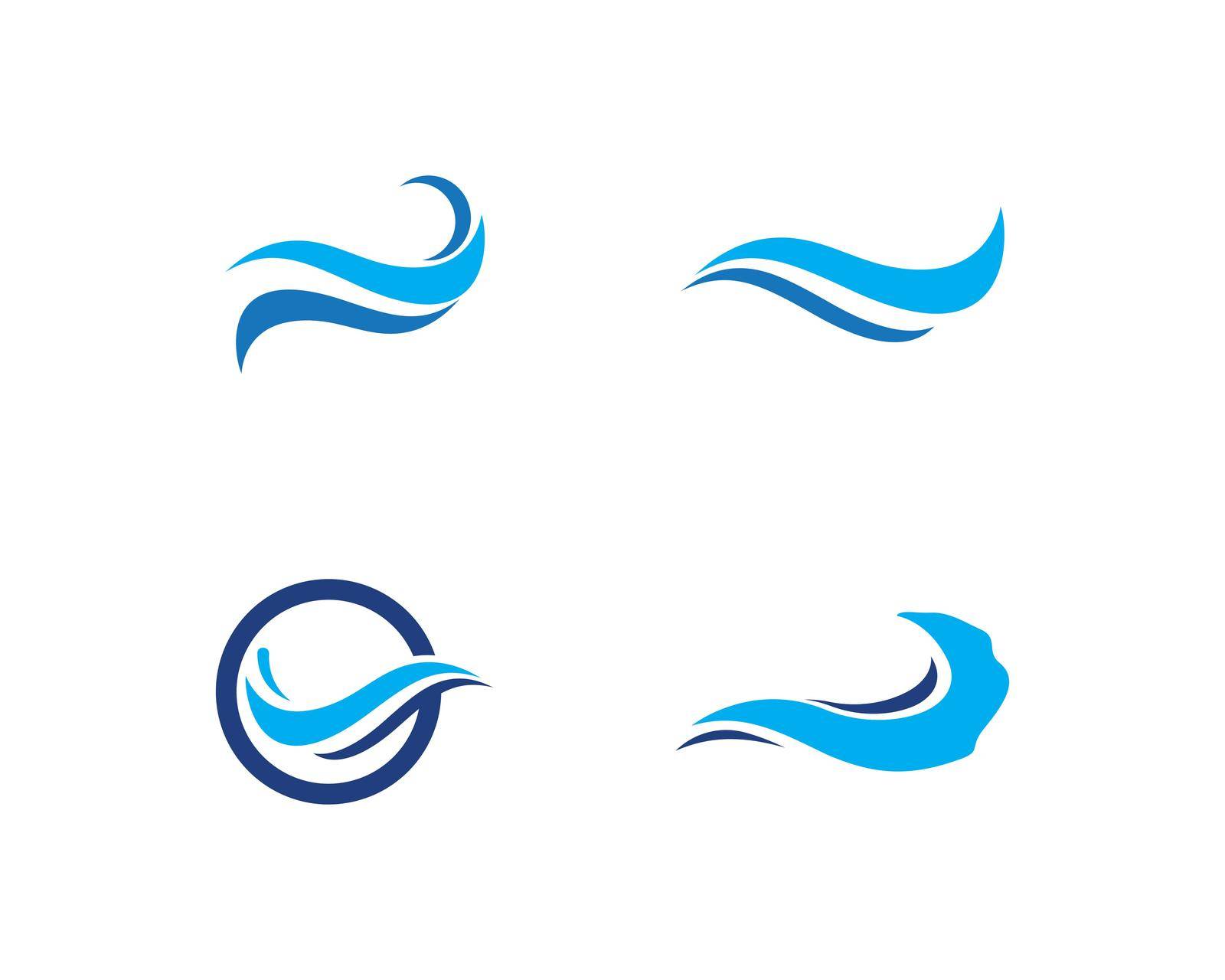 Water Wave symbol and icon Logo Templa by awk