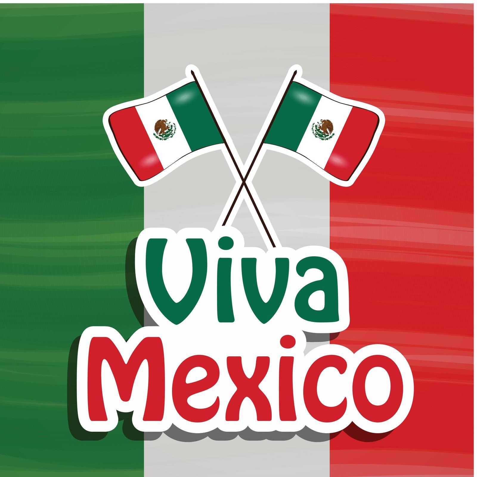Mexico Independence Day Background by vectorworld