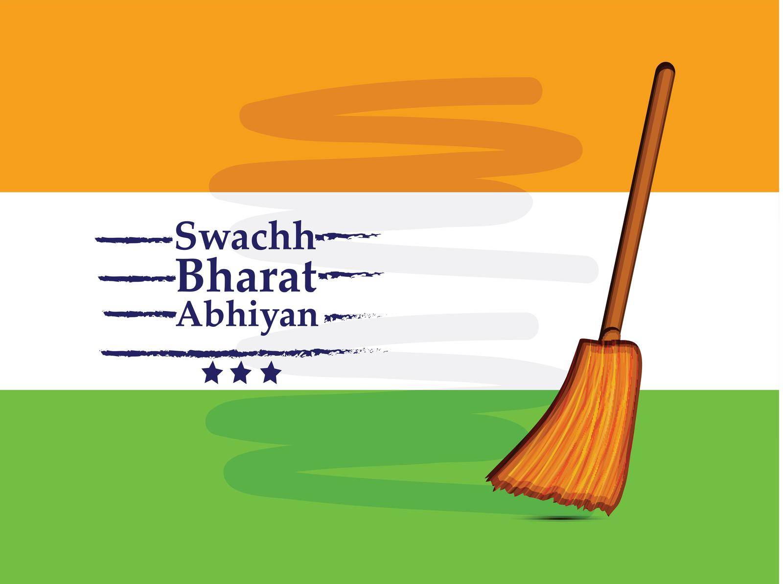 Swachh Bharat Abhiyan or Clean India Mission by vectorworld