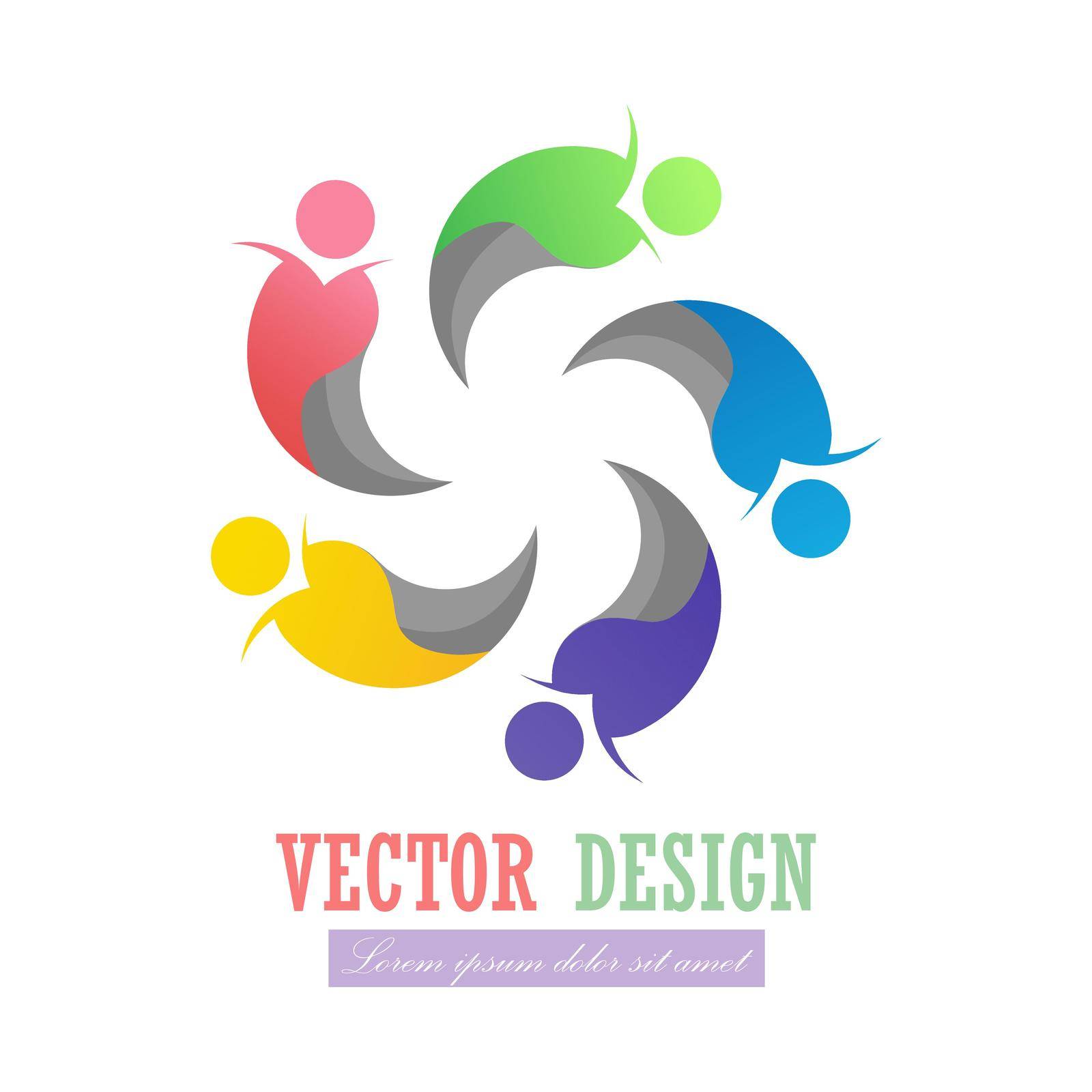 company's logo. Vector illustration for a logo, logo, brand or social project. Flat style
