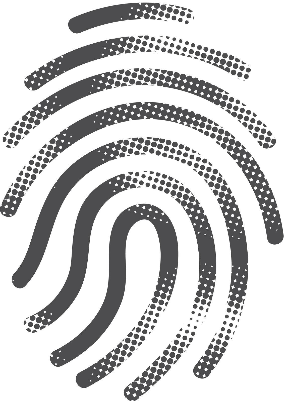 Halftone Icon - Fingerprint by puruan