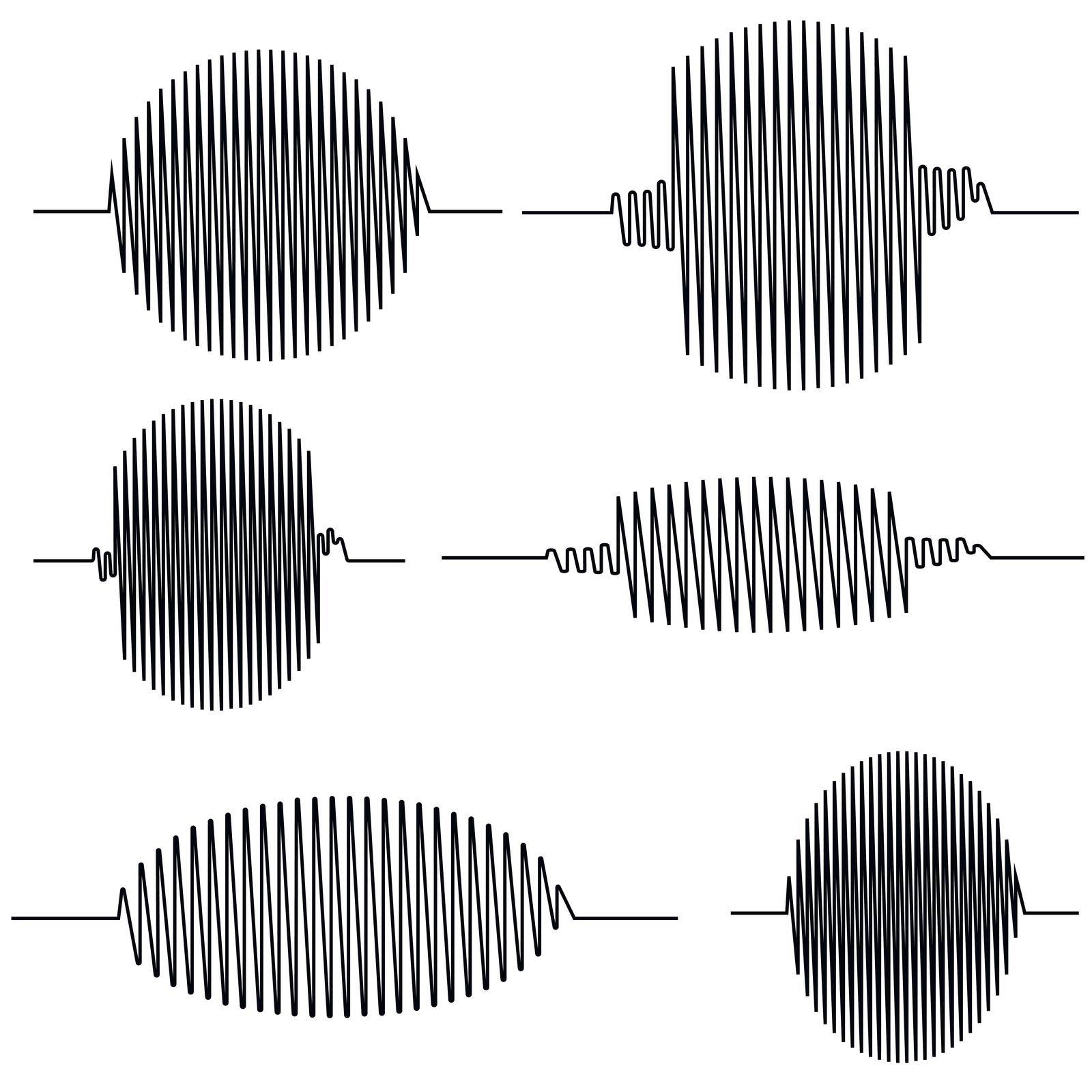 Set wavy oscillogram by koksikoks