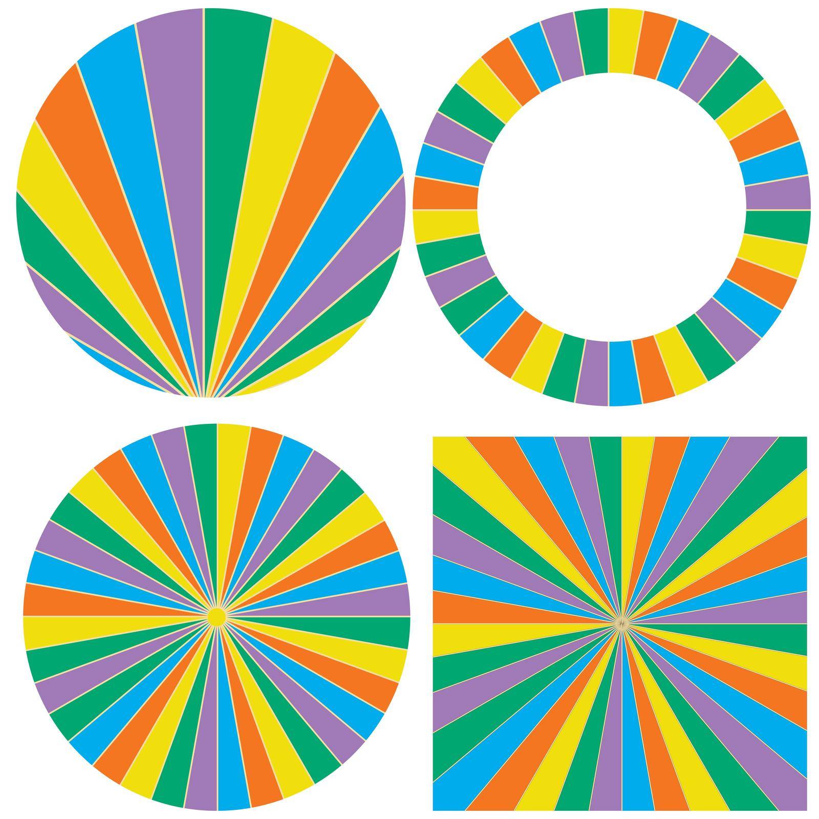 pattern wheel elements to build a wheel of fortune, vector template