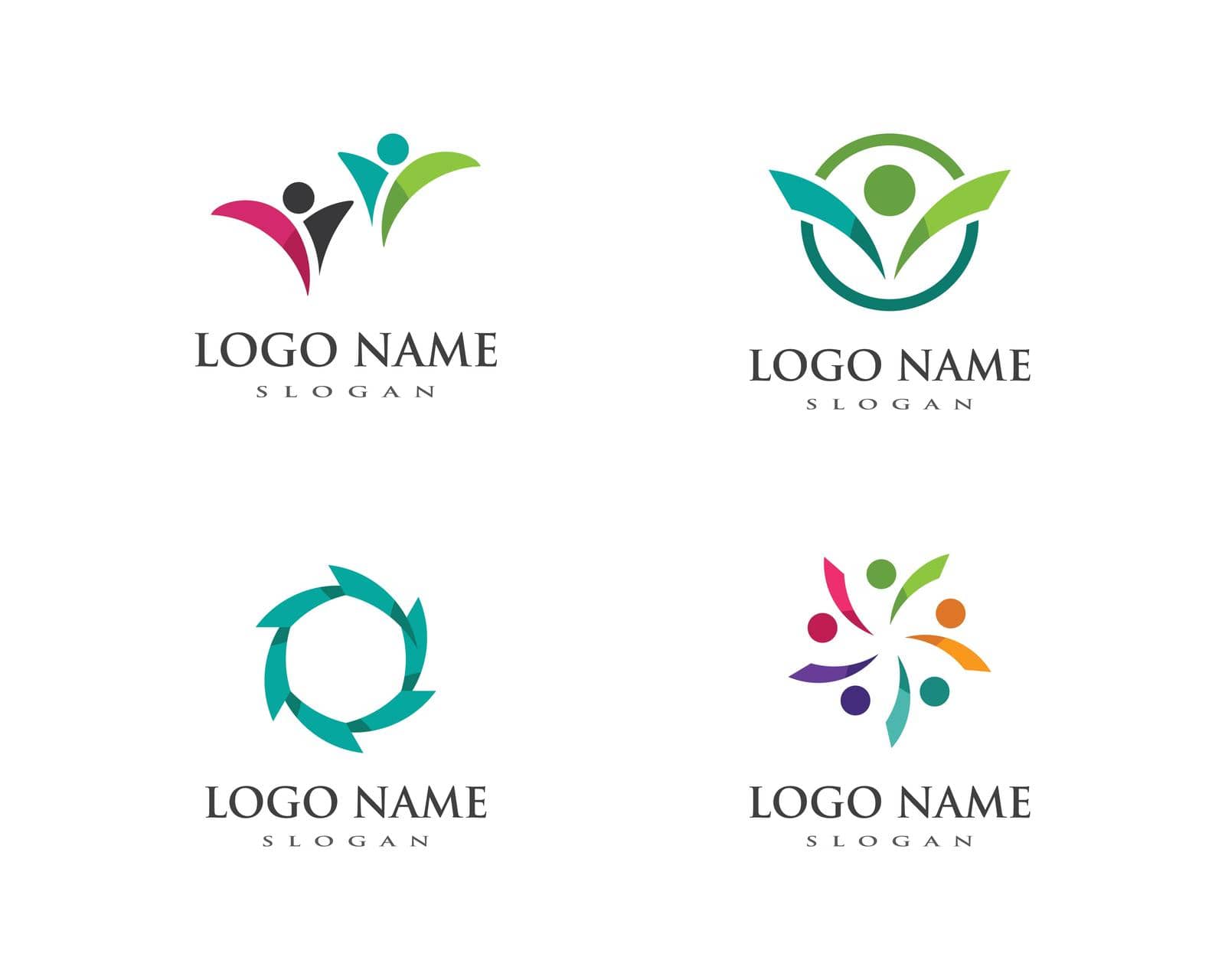 Healthy Life people Logo template by awk