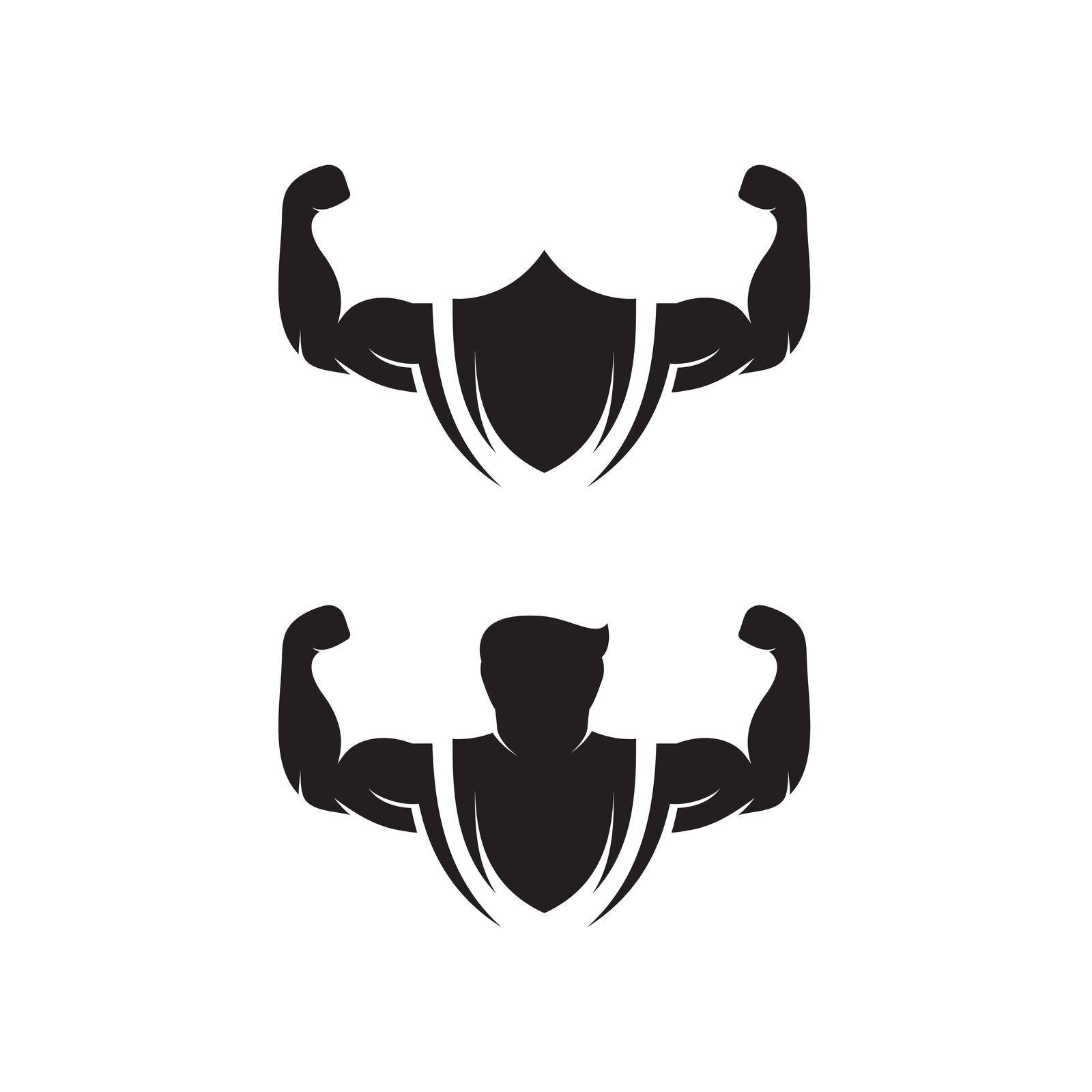 Hand Strong Template vector icon illustration design