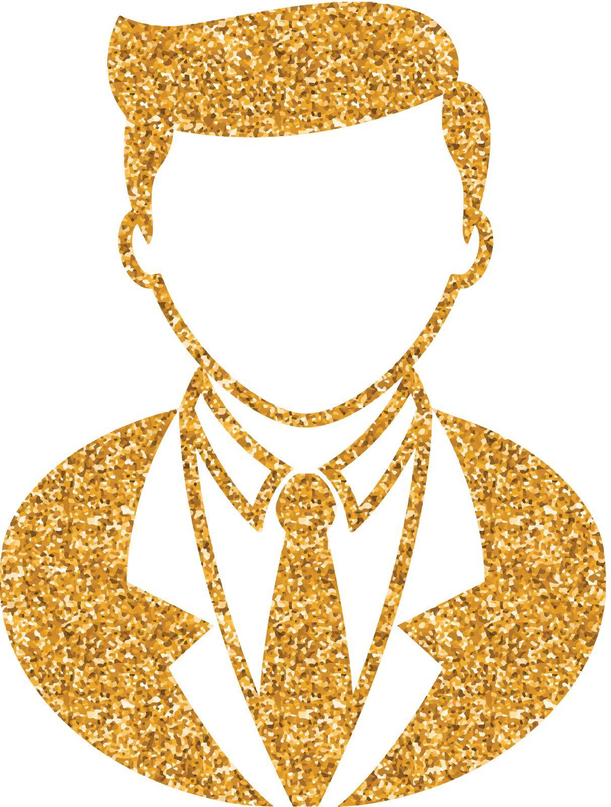 Gold Glitter Icon - Businessman by puruan