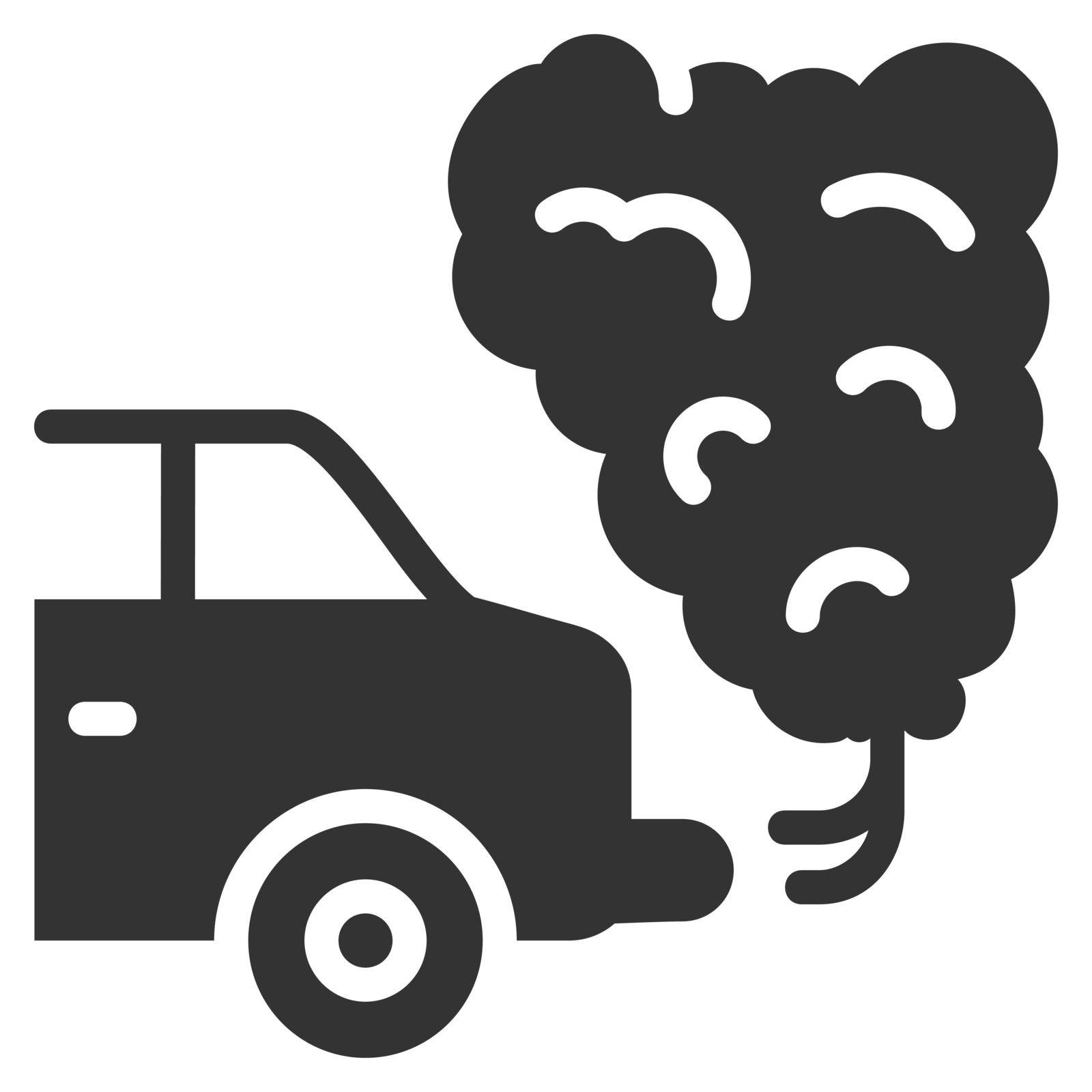 Pollution icon design glyph style by Aficons