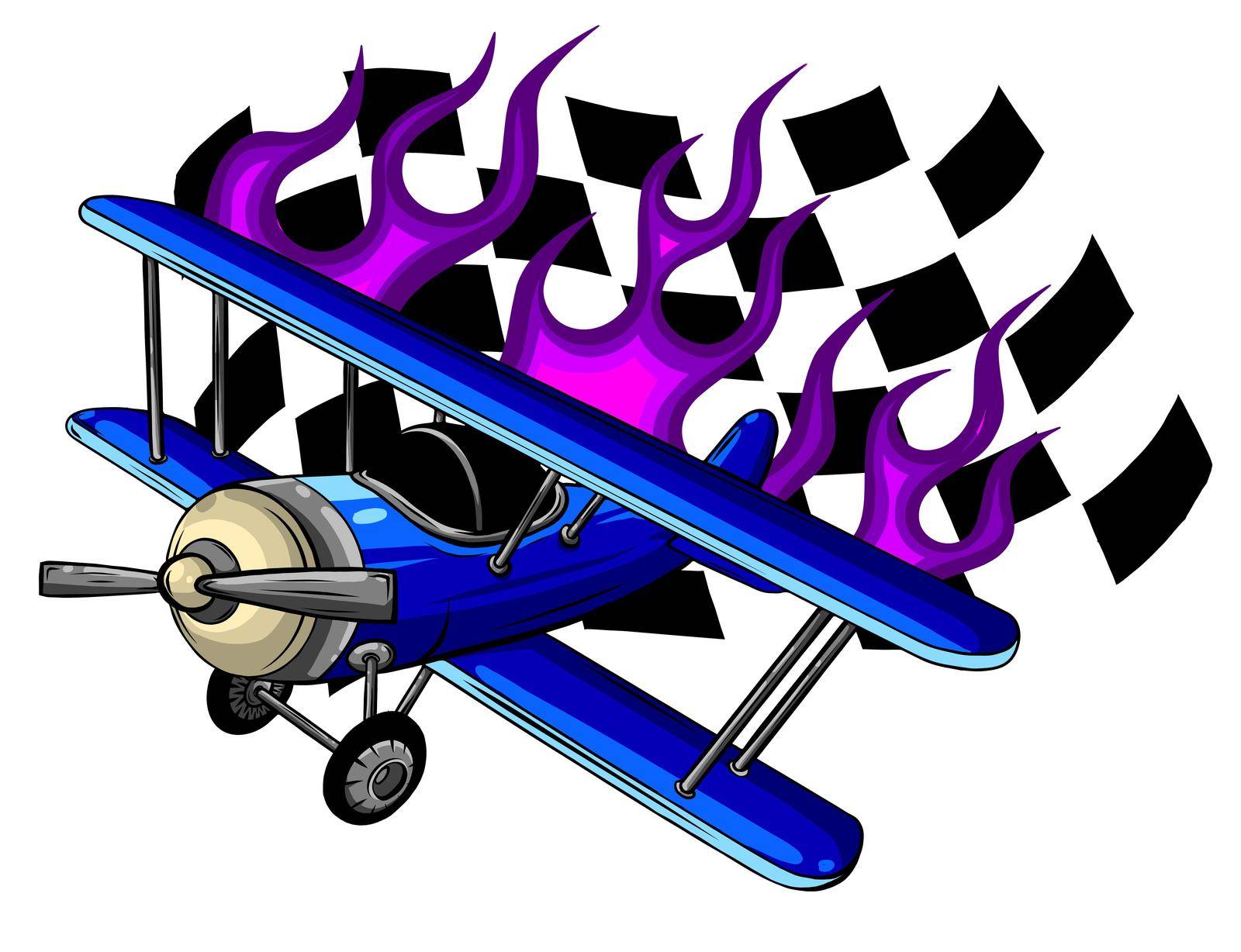 Vector illustration of a airplanes vector illustration by dean