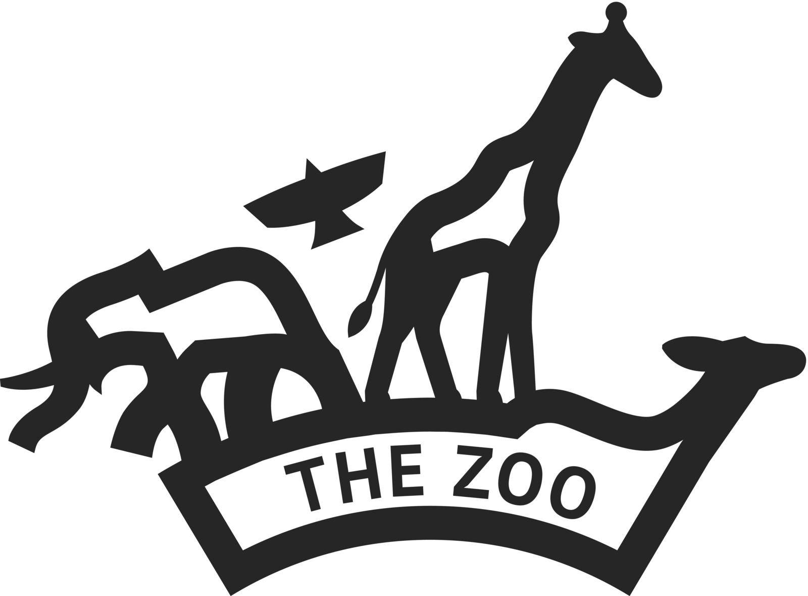 Zoo gate icon in thick outline style. Black and white monochrome vector illustration.