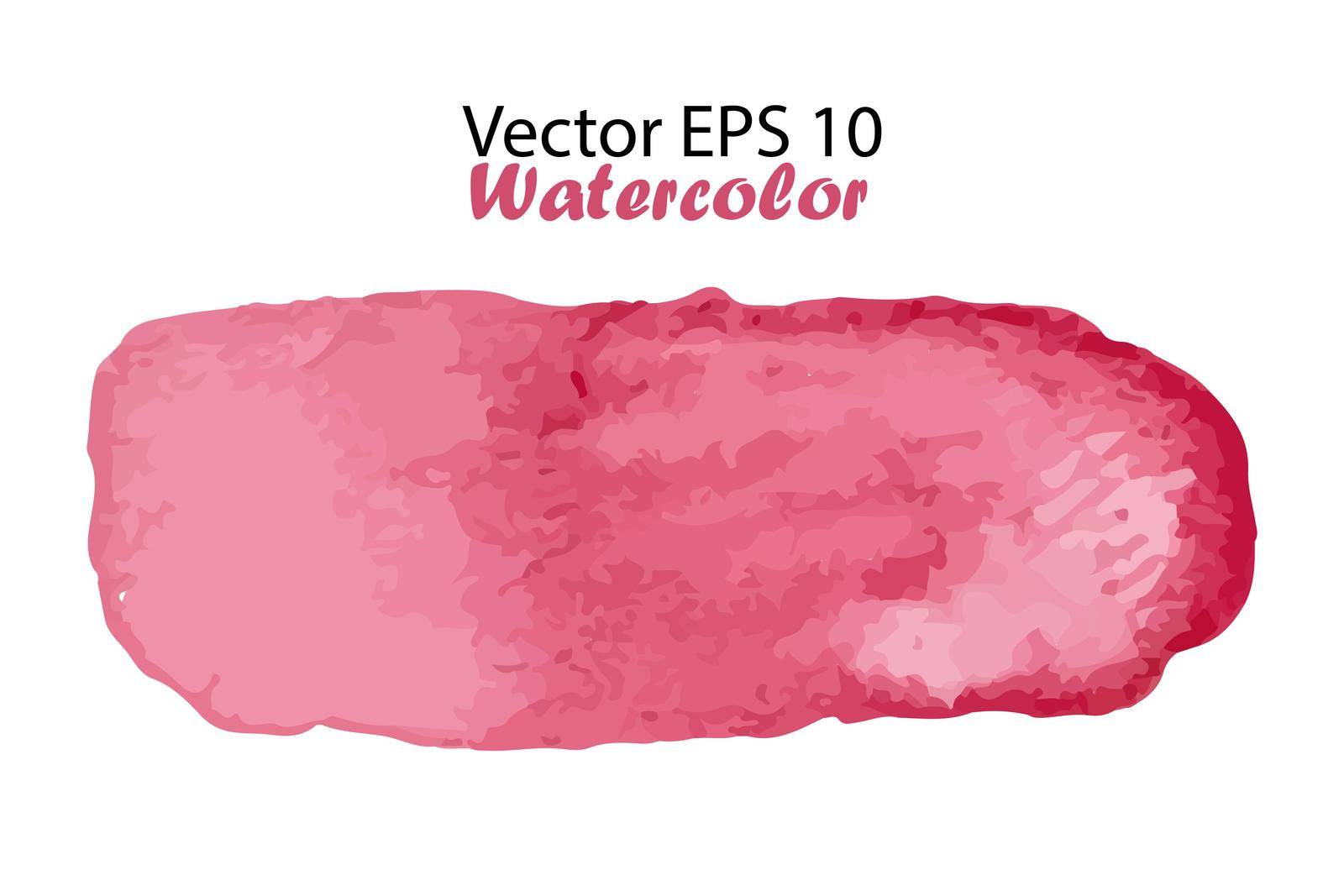Vector Watercolor Stripes Illustration isolated on white background. Pink Girly Color Brush Stripe for Text or Quote.