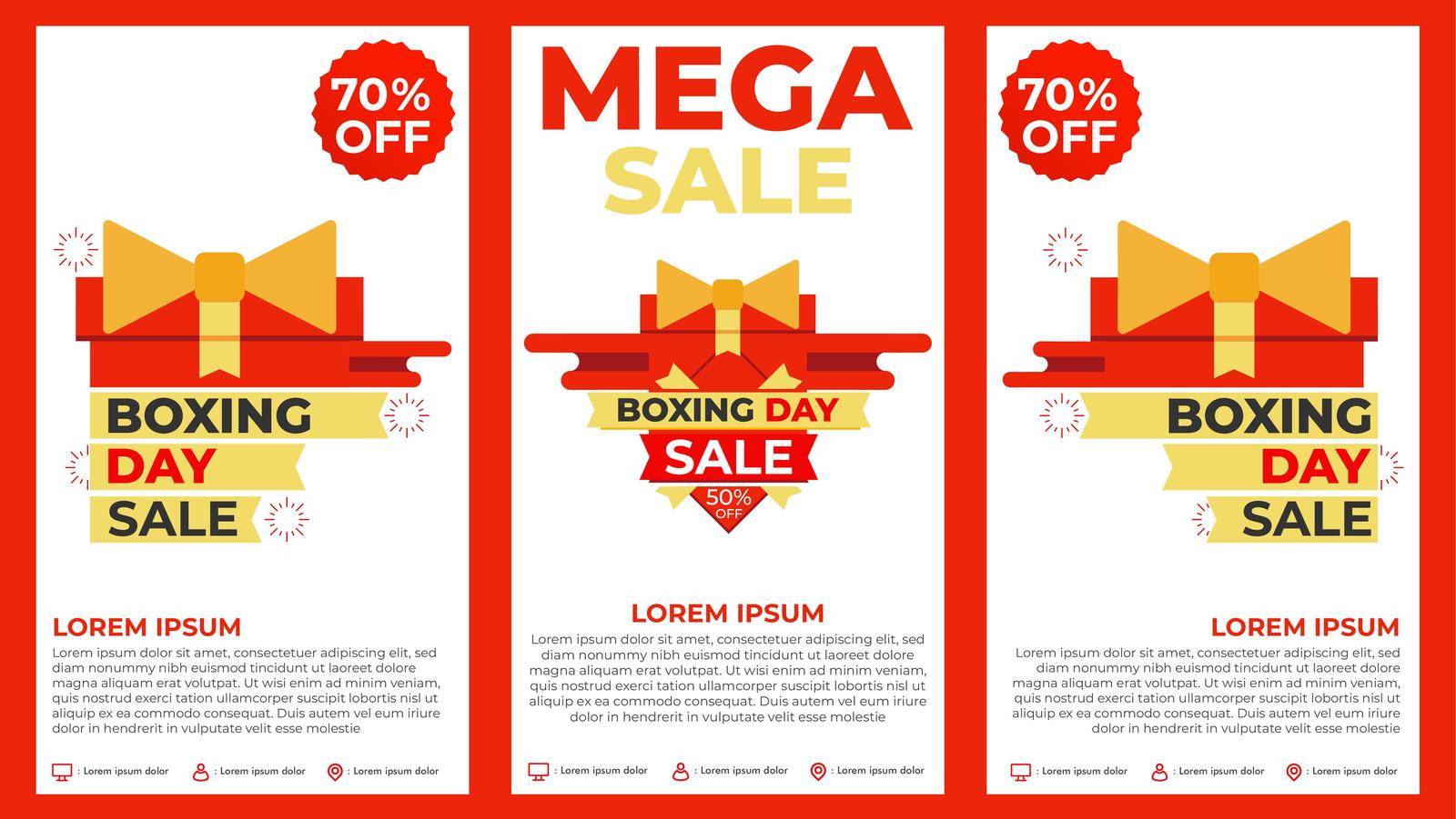boxing day social media stories collection design