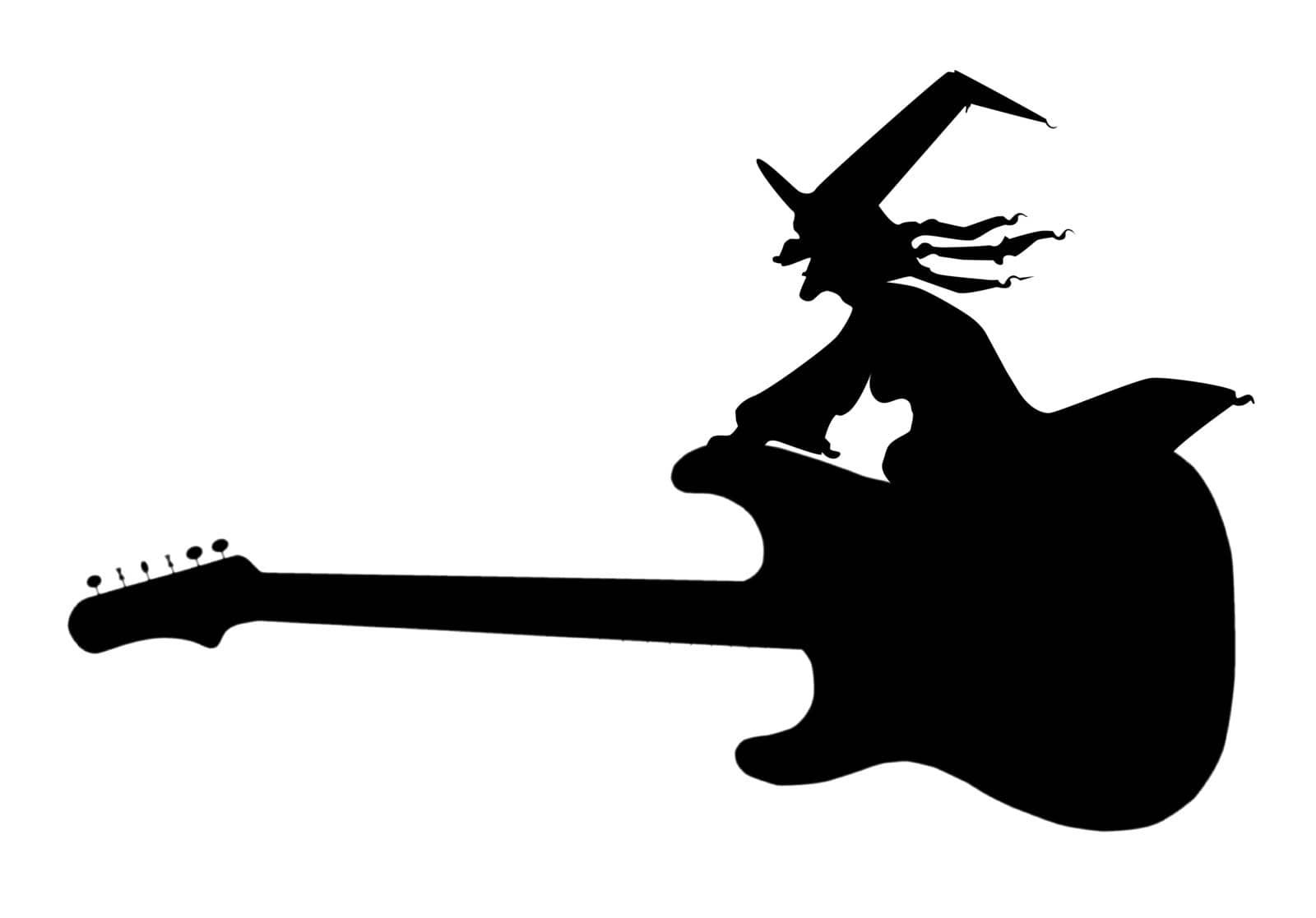Flying Guitar Witch by Bigalbaloo