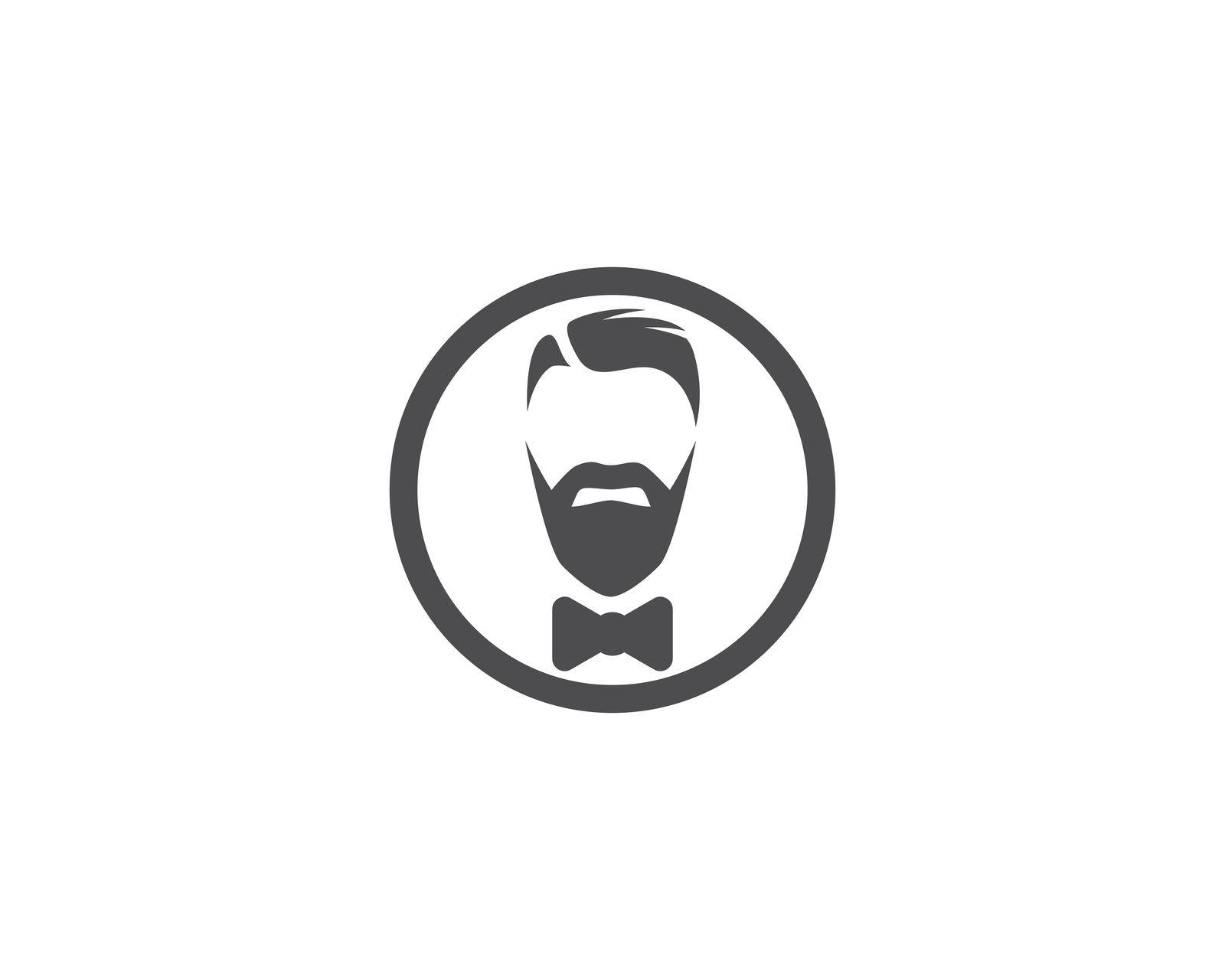 Barber shop logo vector icon template