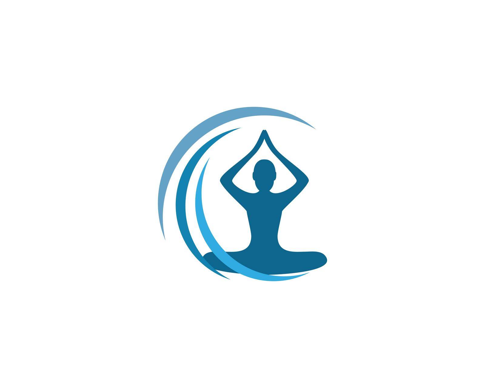 Meditation yoga logo template by awk