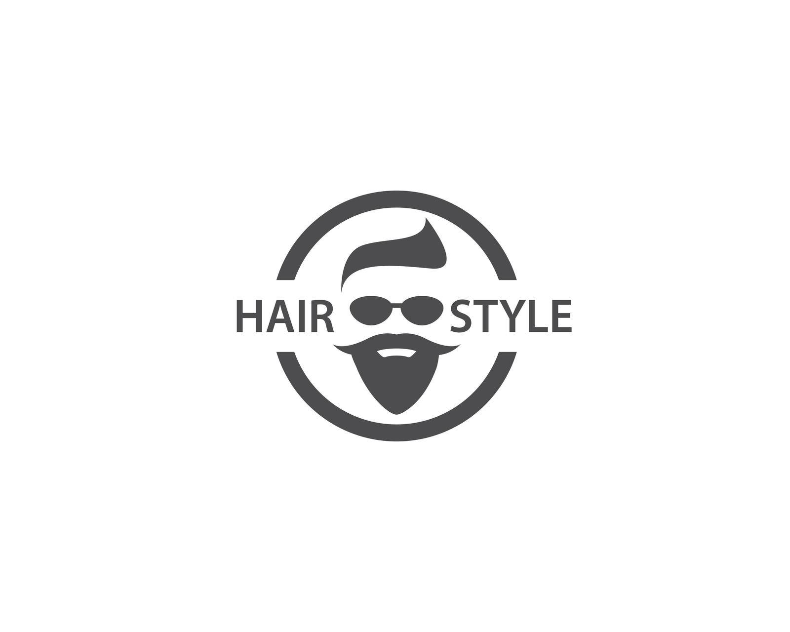 Barber shop logo vector icon template