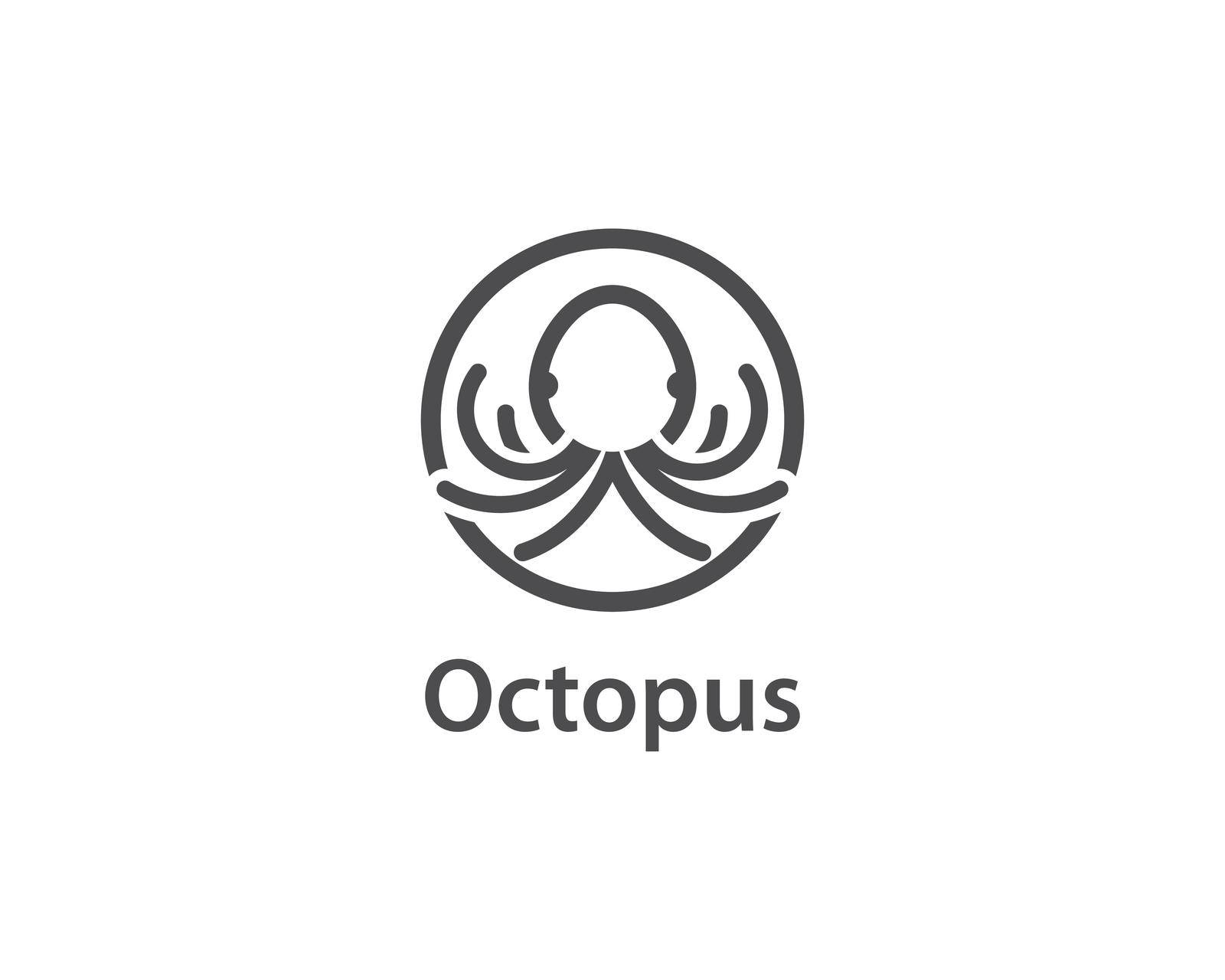 Octopus logo ilustration vector by awk