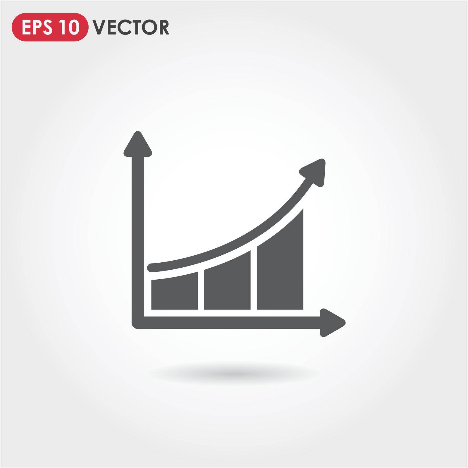 graph single vector icon for web, mobile and user interface design