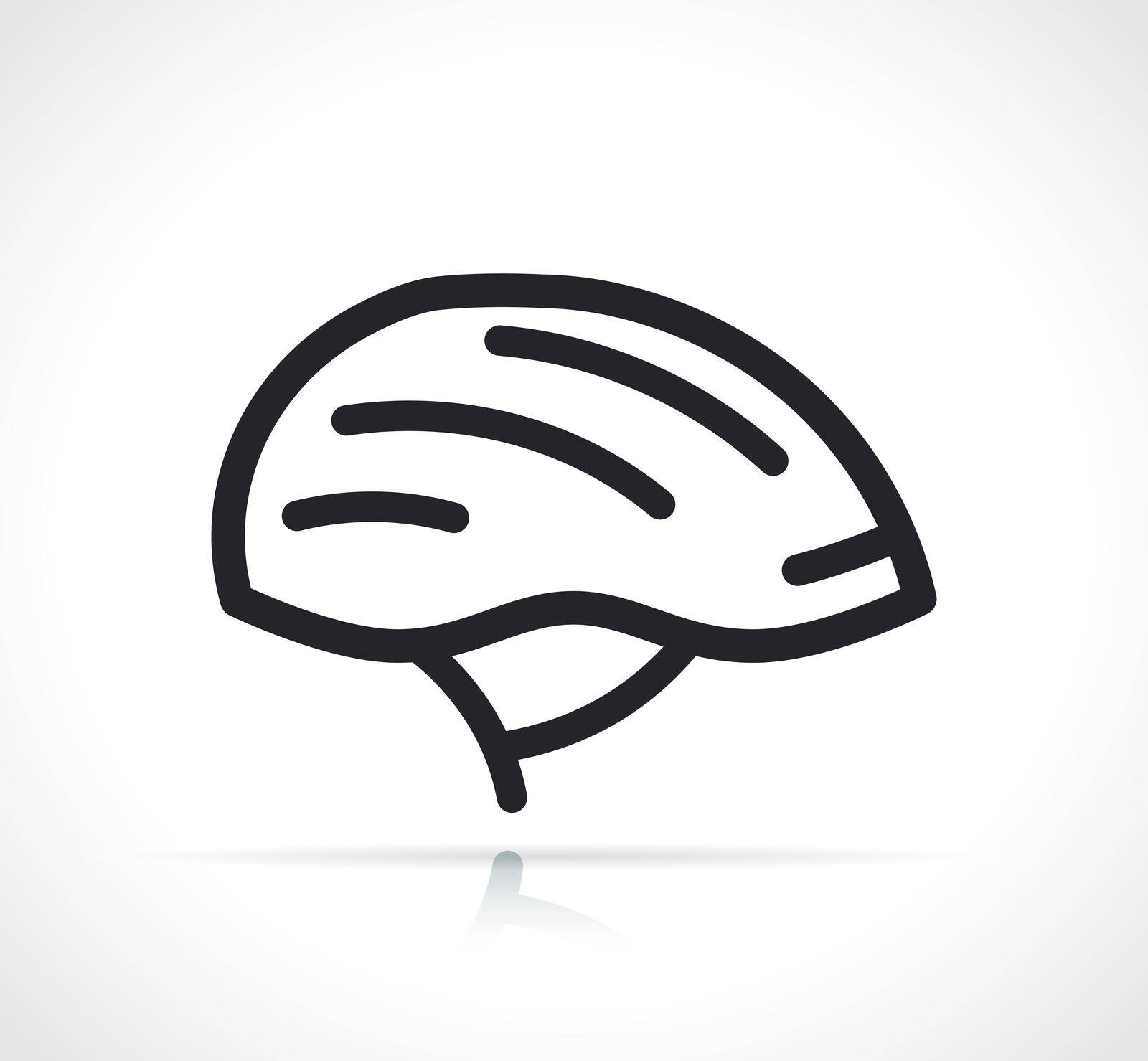 bike or roller skate helmet line icon