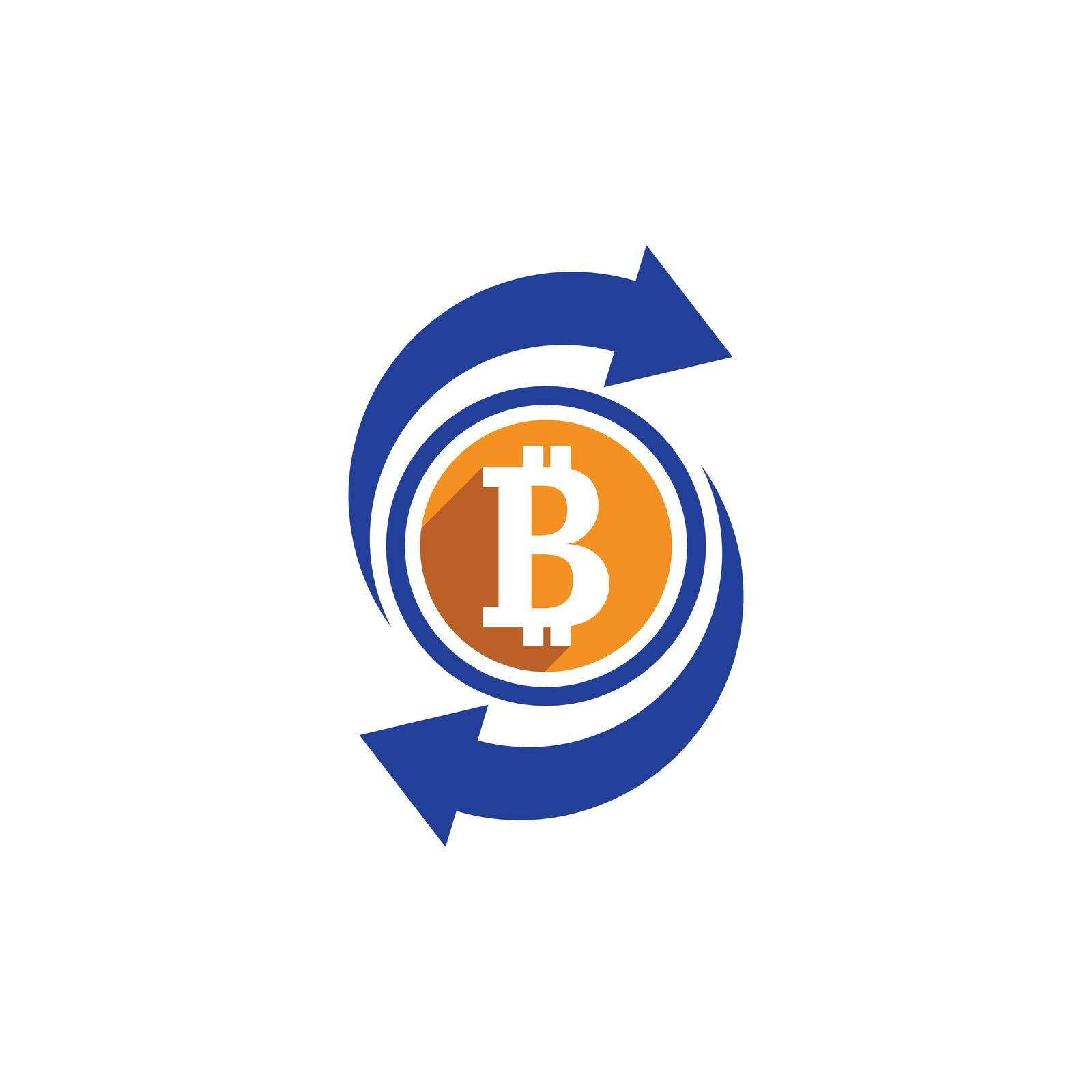 Bit coin icon template by awk