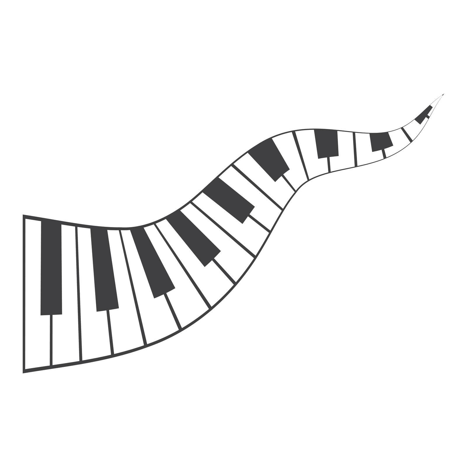 Piano icon vector by awk