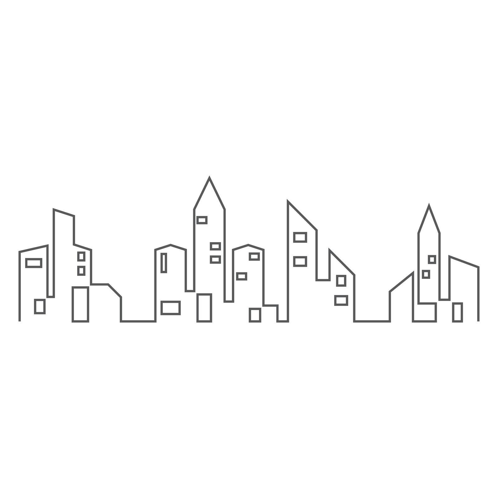 City skyline, city silhouette vector illustration by awk