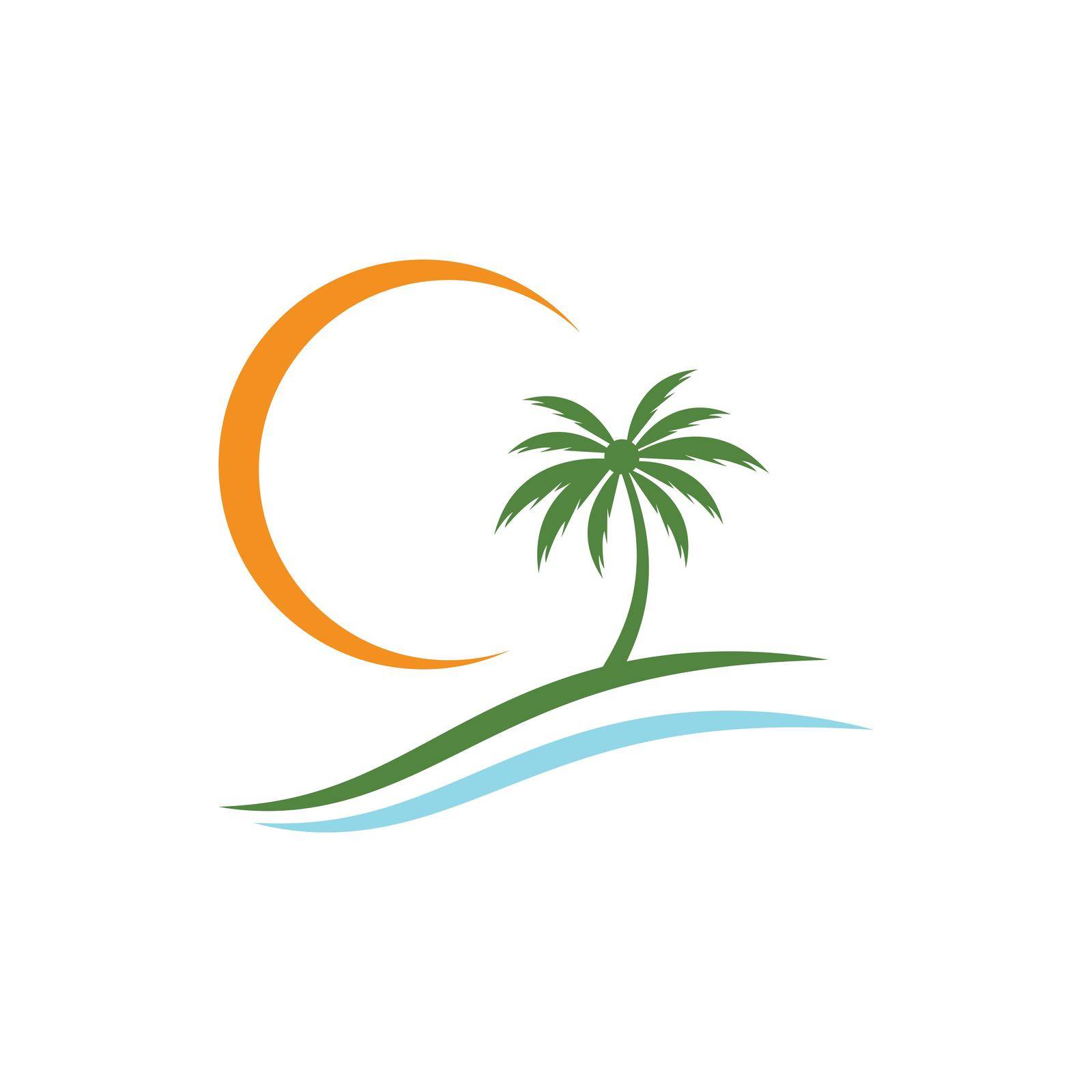 Palm tree summer logo by awk
