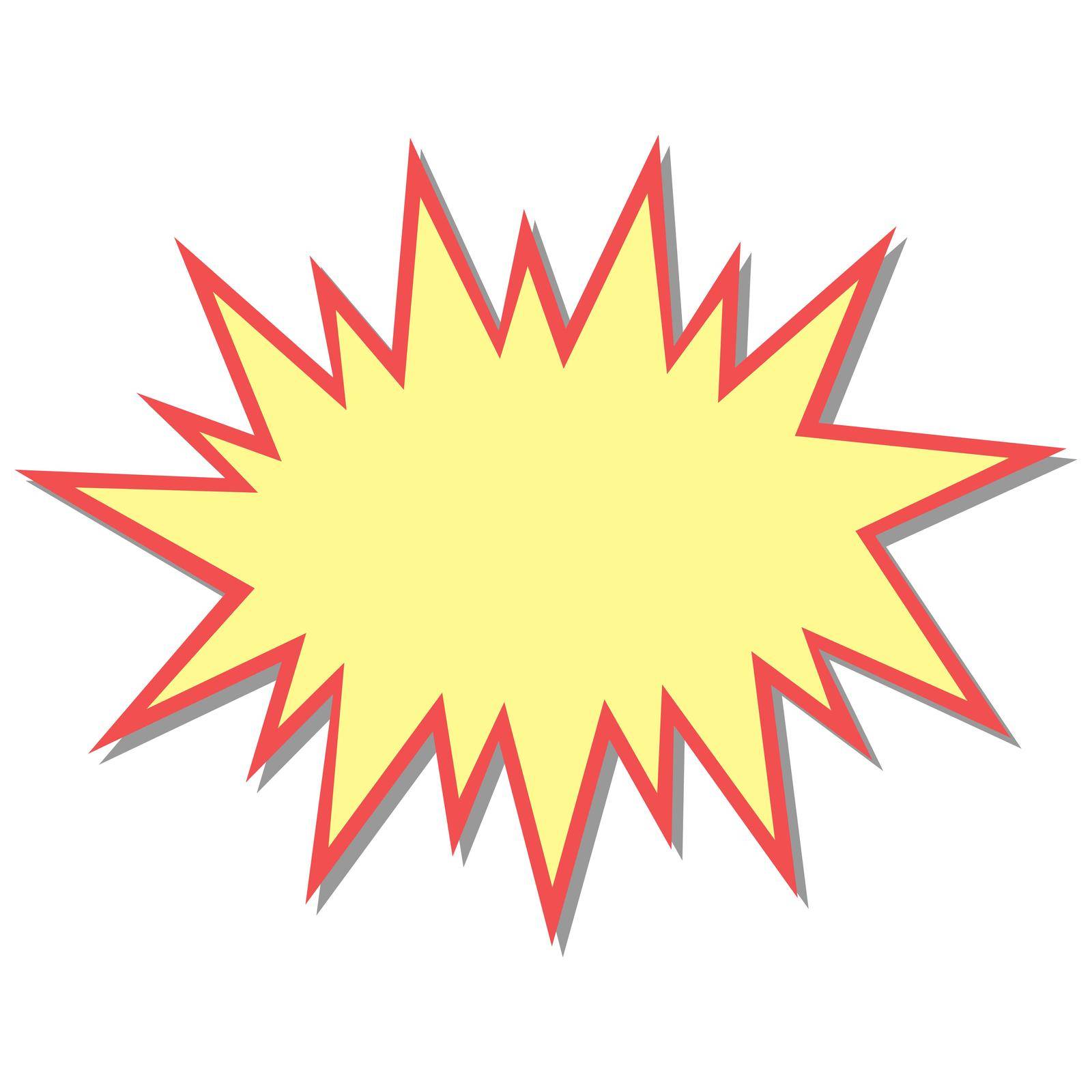 Flash starburst stars in cartoon style speech bubble icon stock illustration