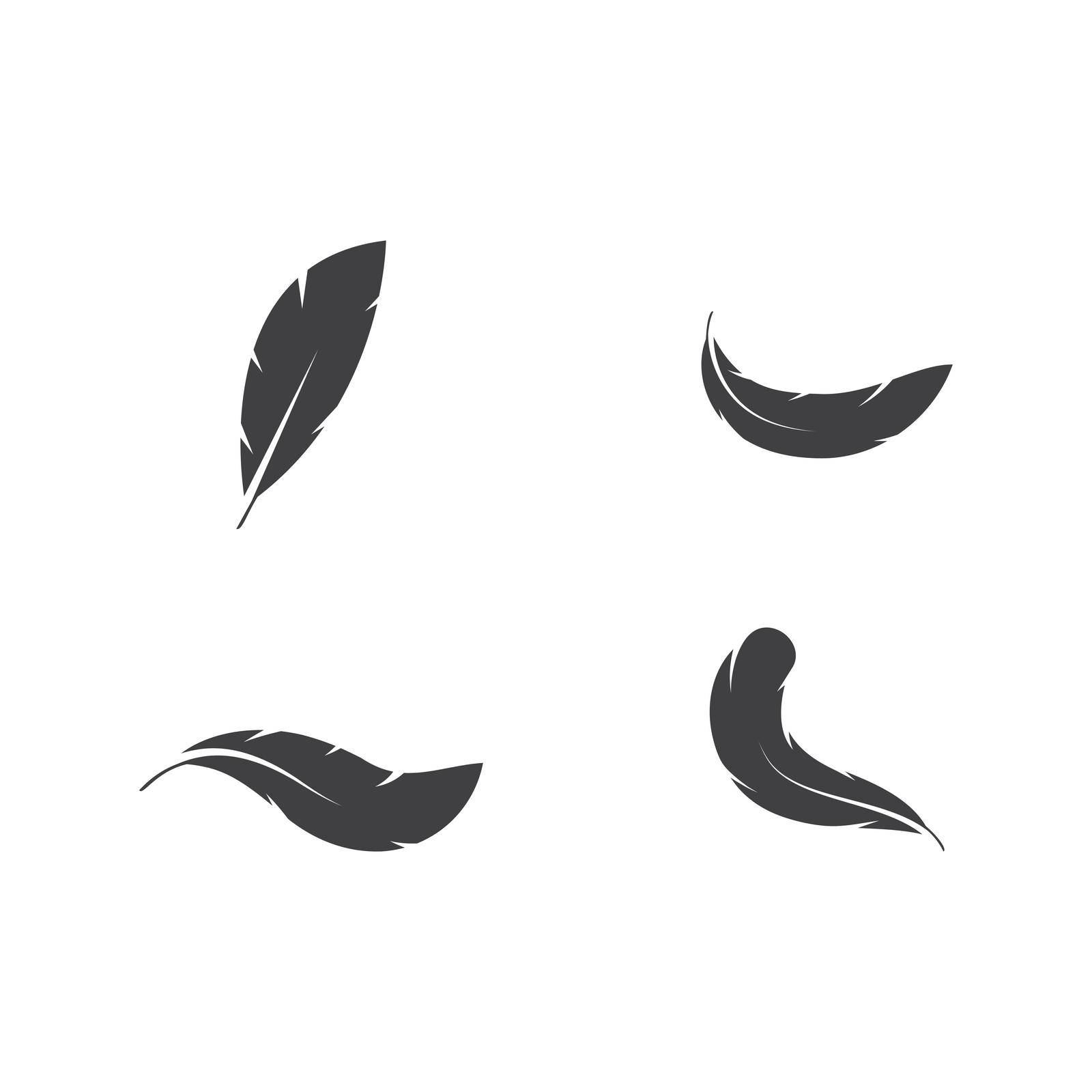 Feather ilustration logo vector by awk