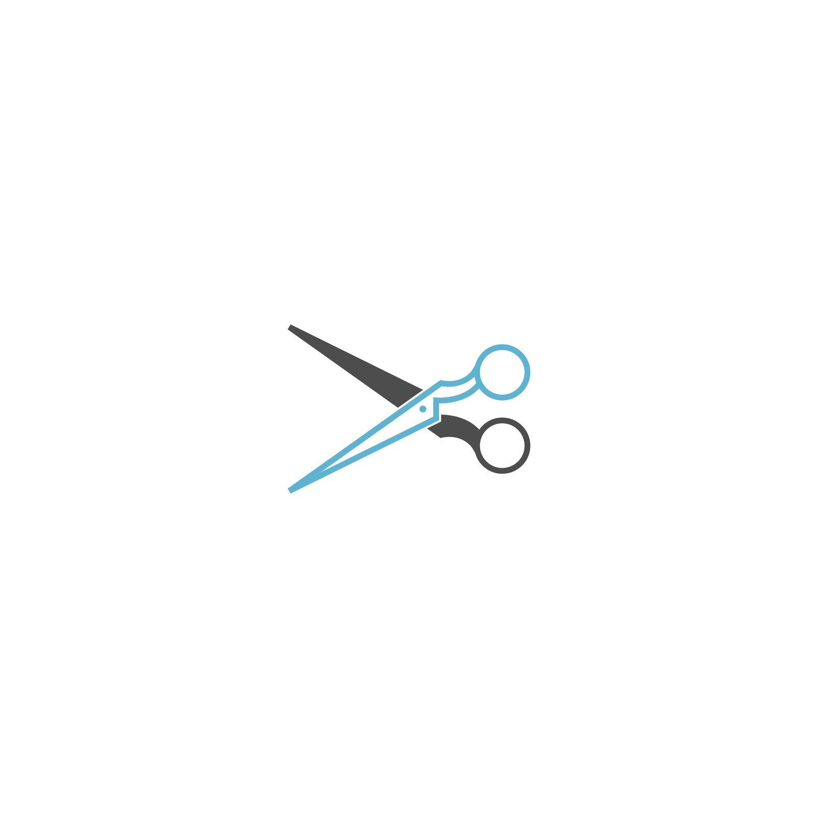 Scissor icon ilustration template vector