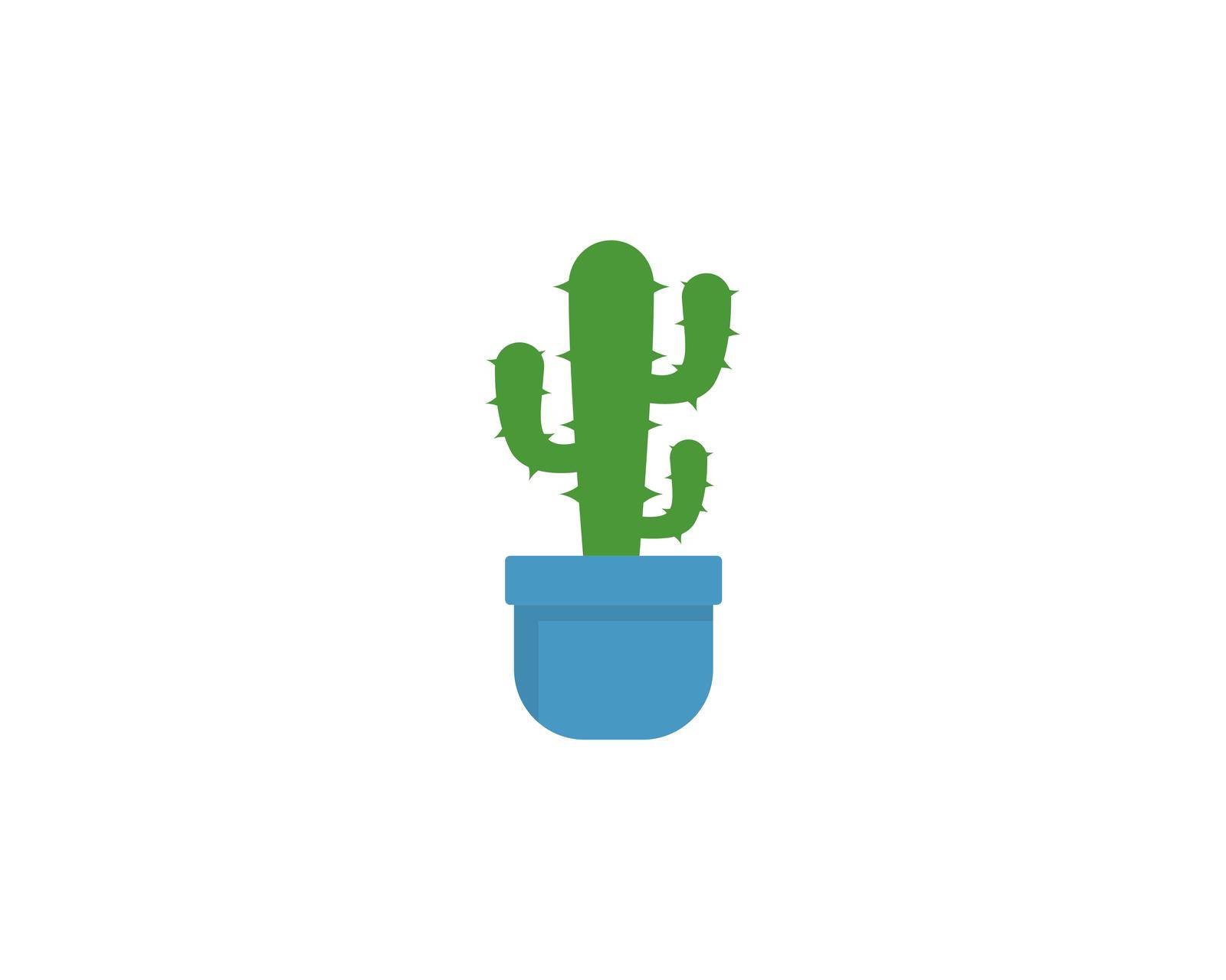 Cactus Logo template vector icon illustration by kosasihindra55