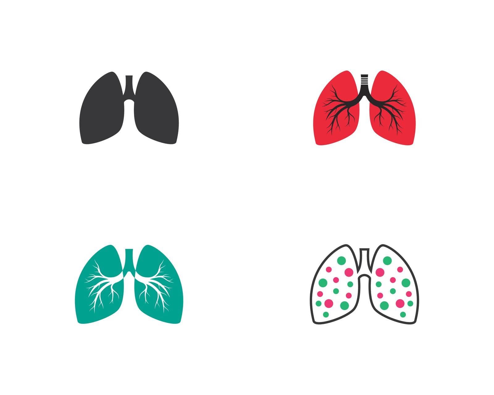 Lungs icon template vector icon illustration design