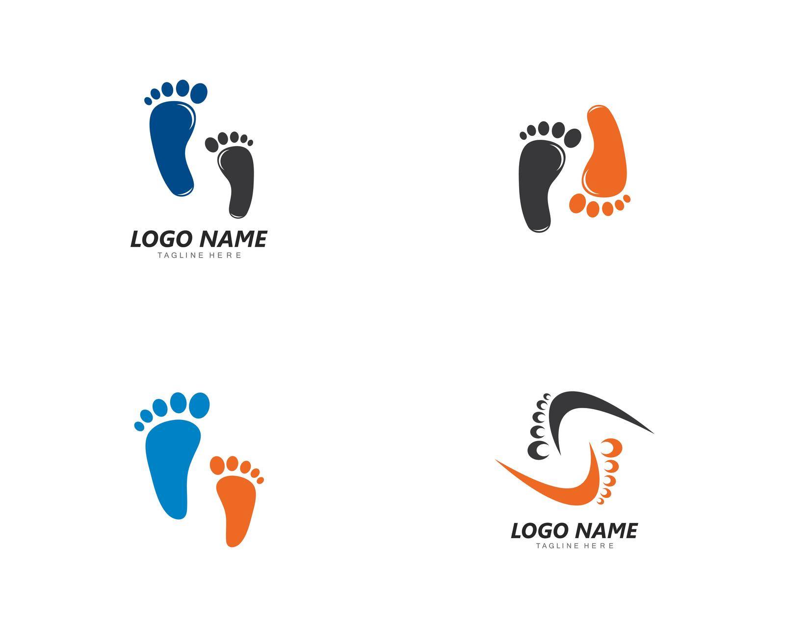 foot logo template vector icon design