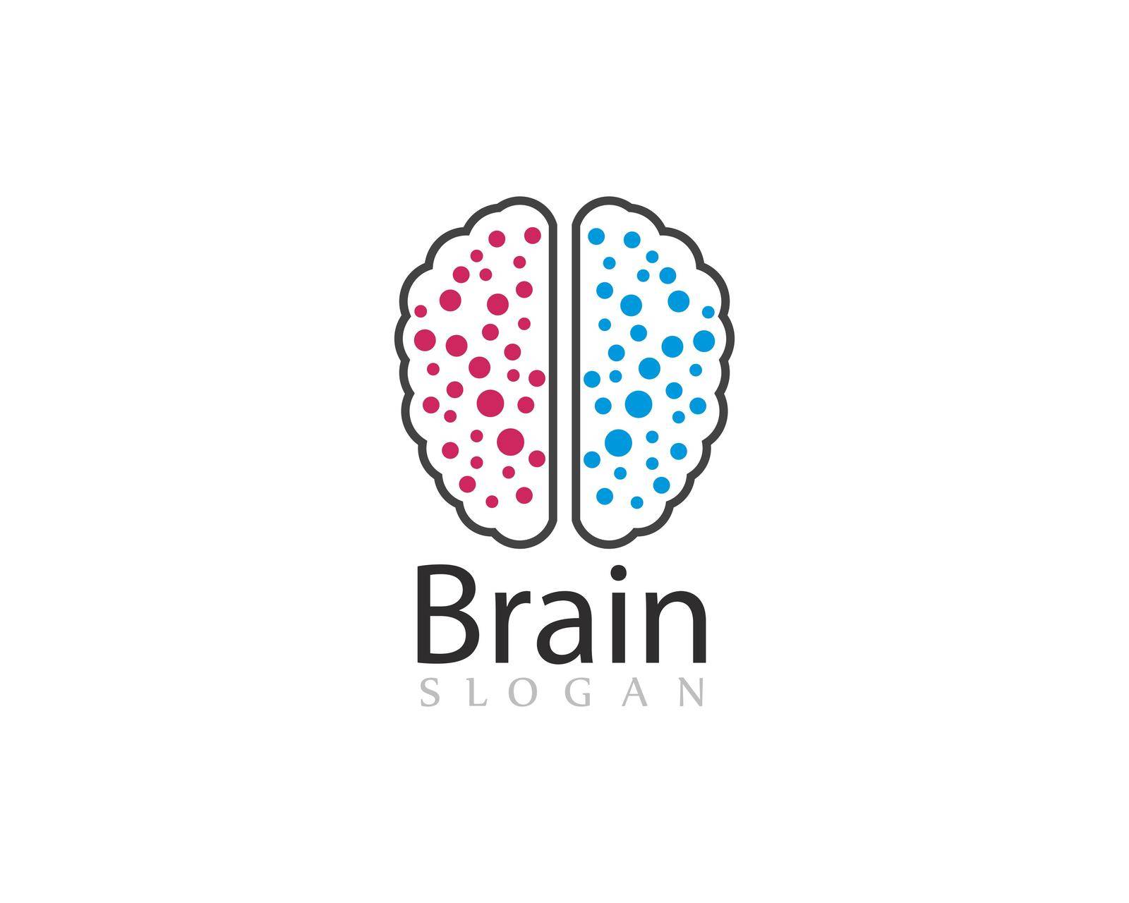 Brain Logo Template vector icon illustration by kosasihindra55