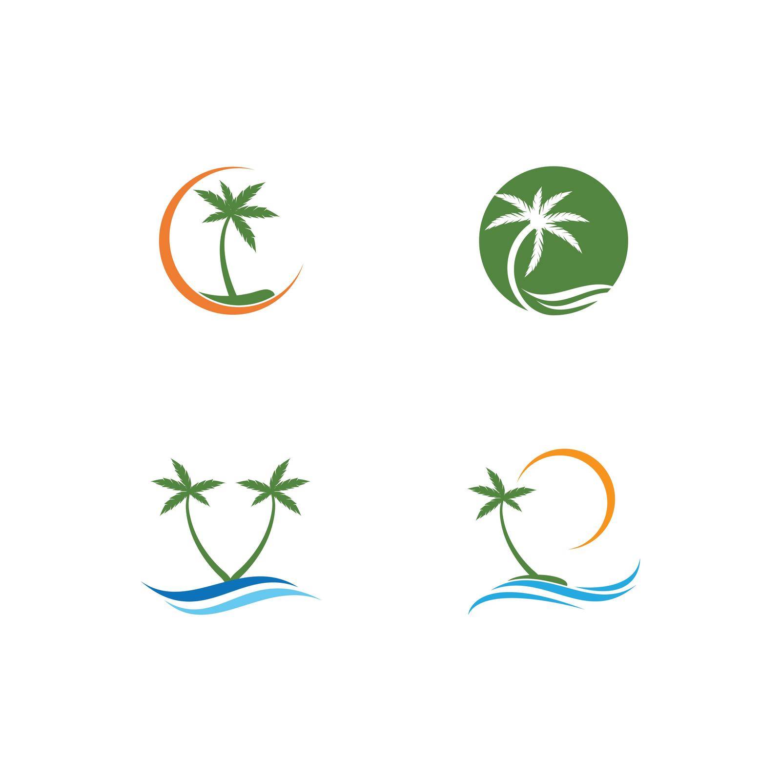Palm tree summer logo by awk