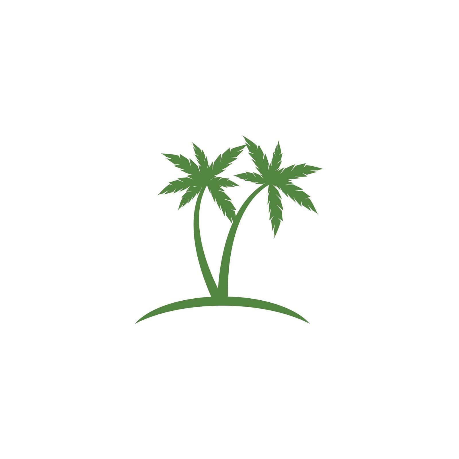 Palm tree summer logo template by awk
