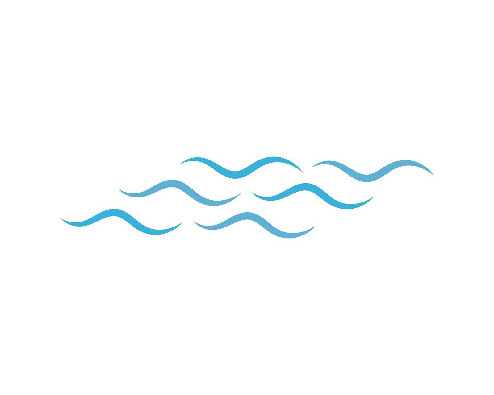Water Wave symbol and icon Logo Template by kosasihindra55