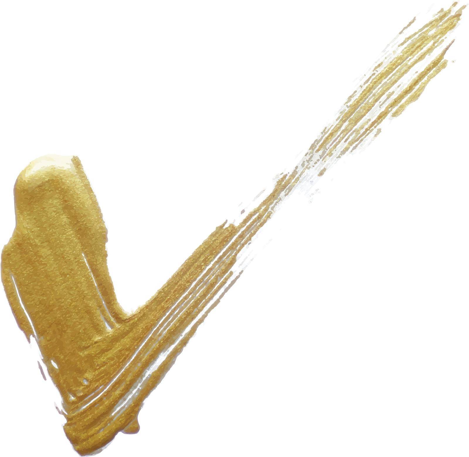 Realistic gold glitter paint brush. by puruan