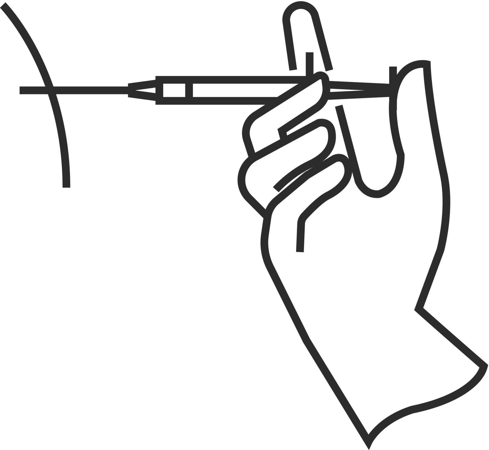 Vaccination icon in thin outline by puruan
