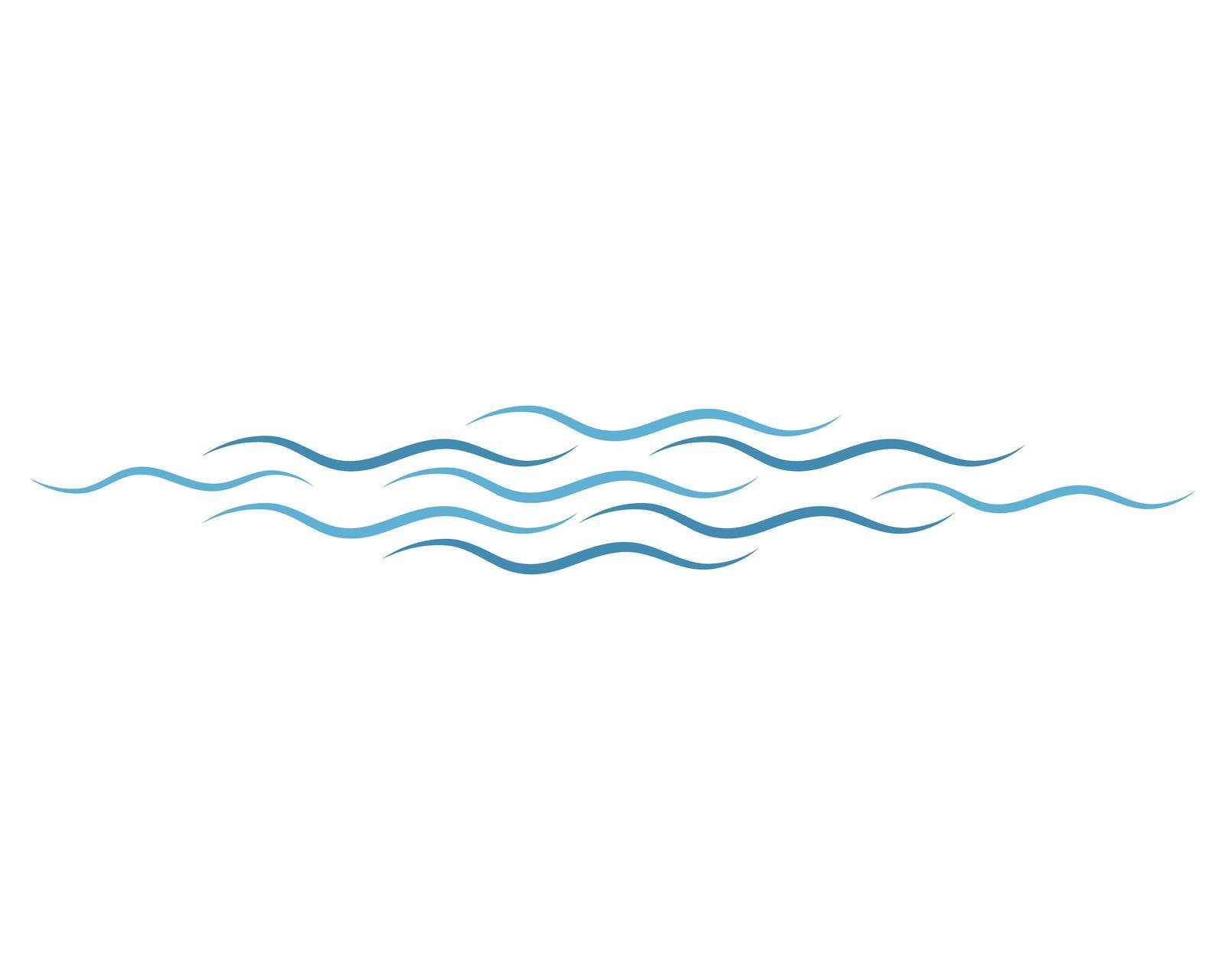 Water Wave symbol and icon Logo Template by kosasihindra55