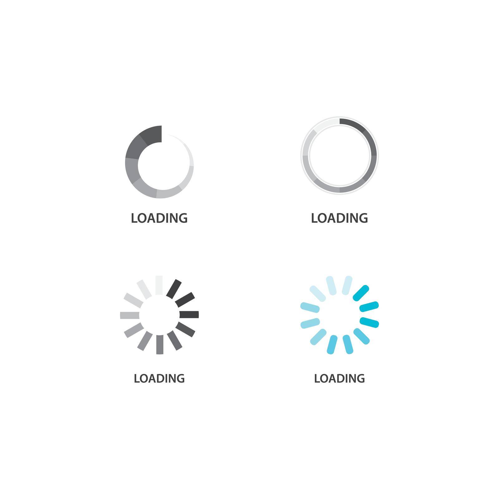 Loading indicator icon vector flat design