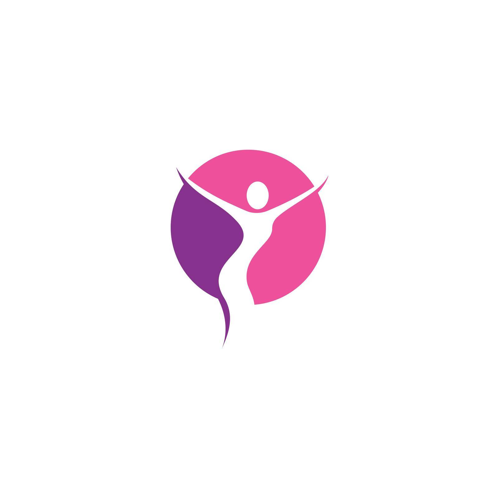 Woman logo illustration vector template