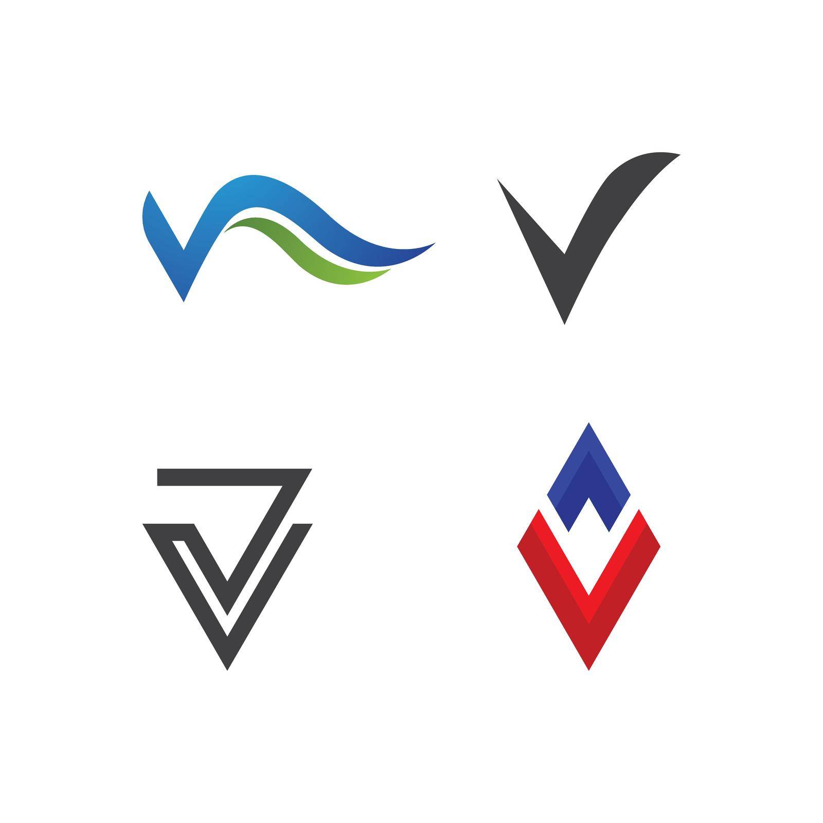 V Letter logo vector illustration design